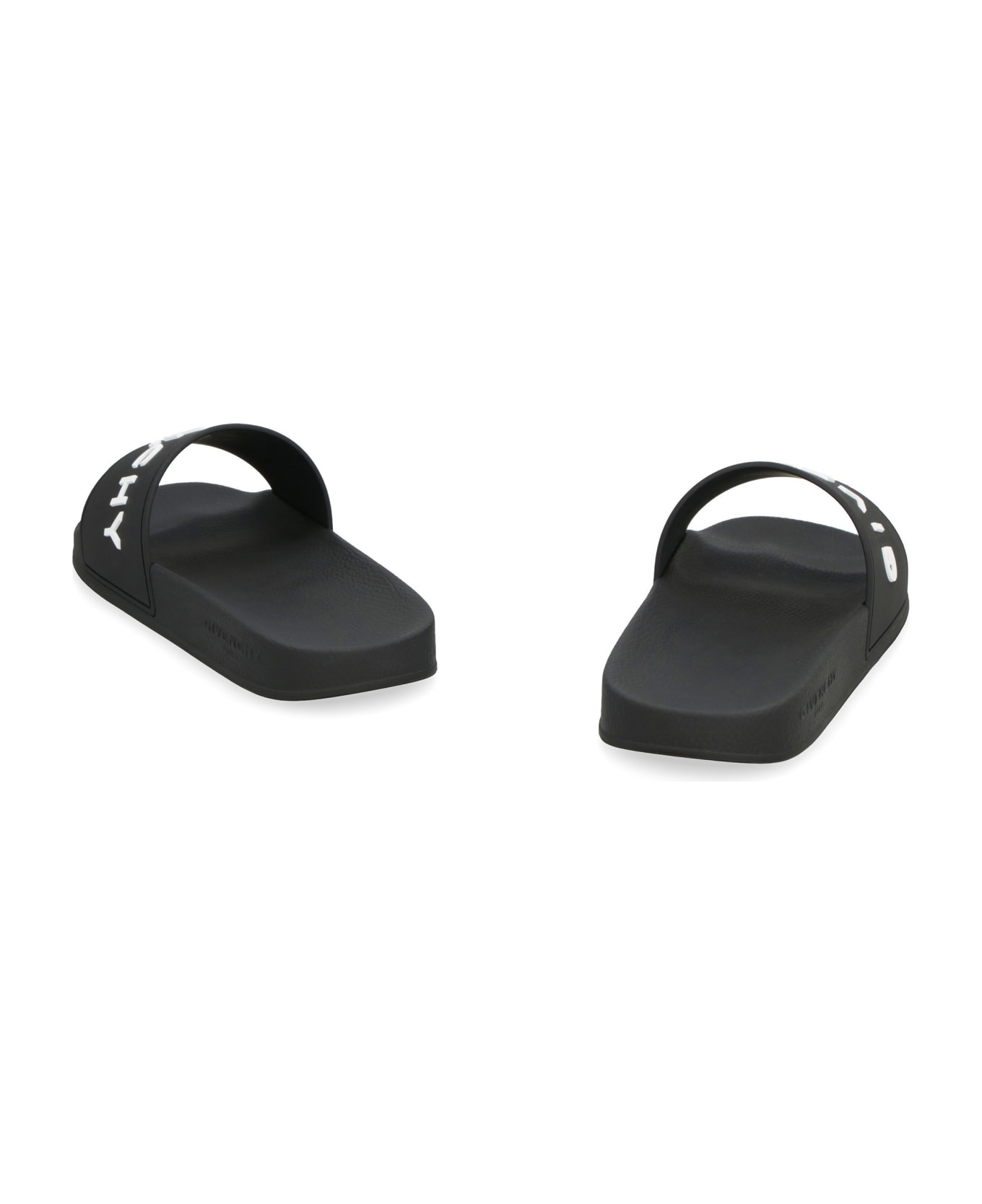 Givenchy Logo Detail Rubber Slides - black