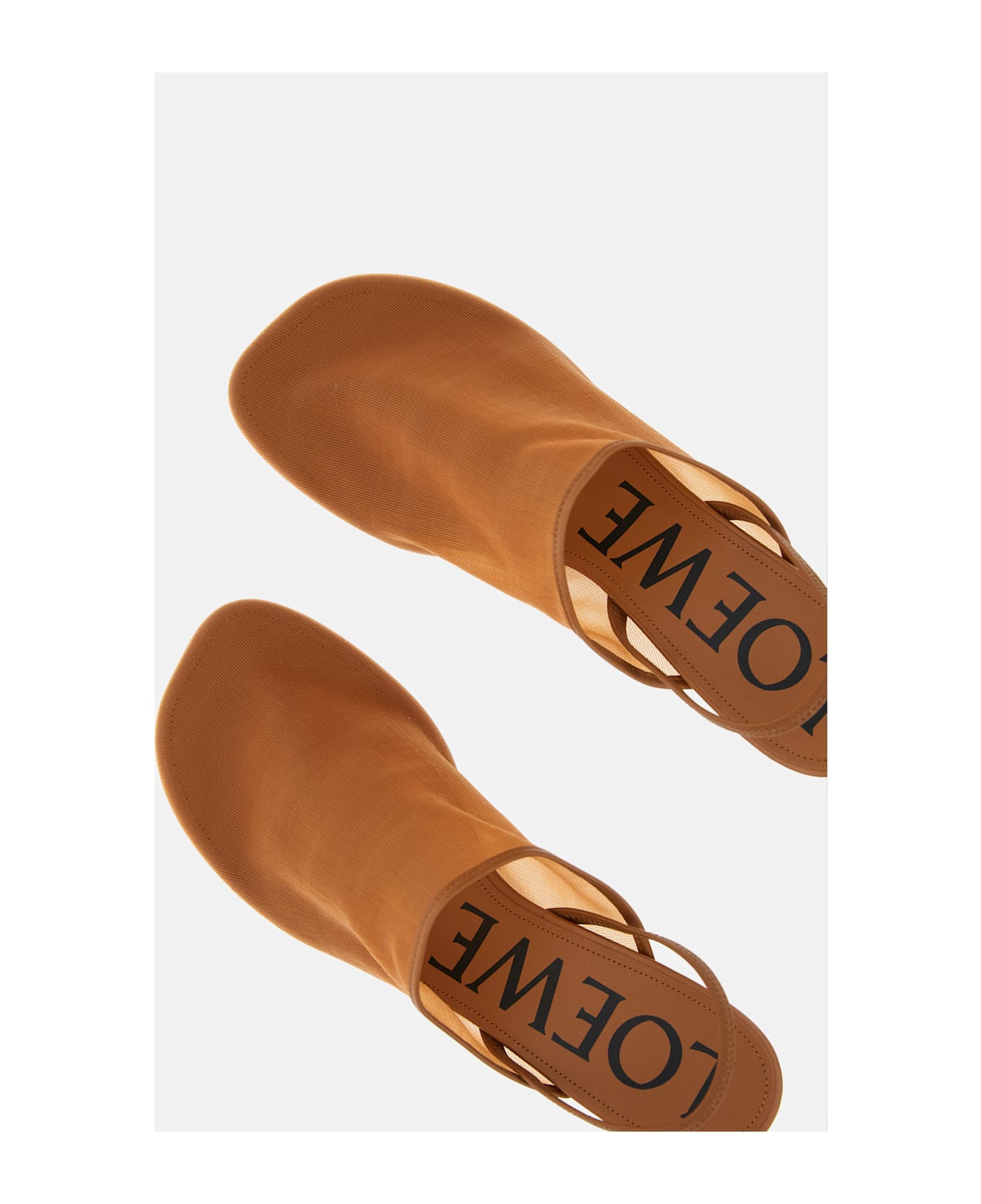 Loewe Sling-back Petal Mesh - Leather Brown