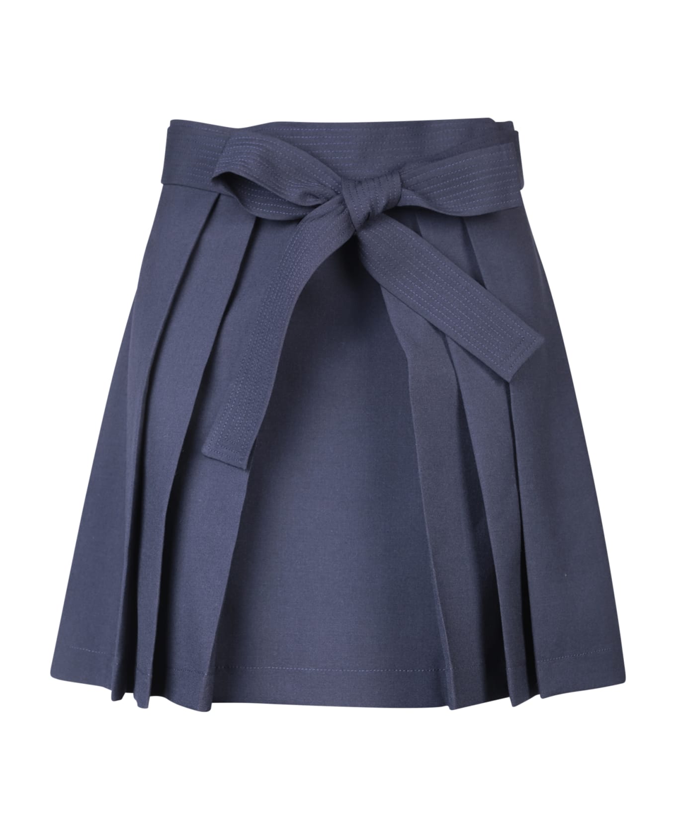 Kenzo Pleated Mini Skirt - Bleu Nuit