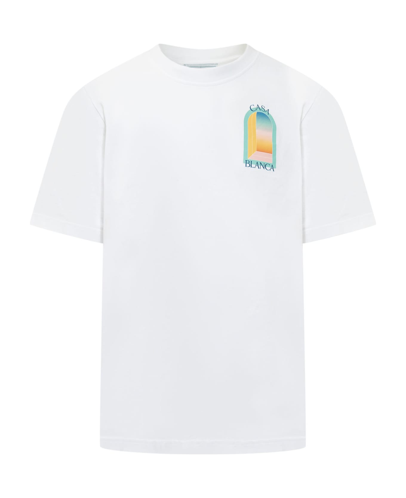 Casablanca Printed T-shirt - WHITE L ARC COLORE