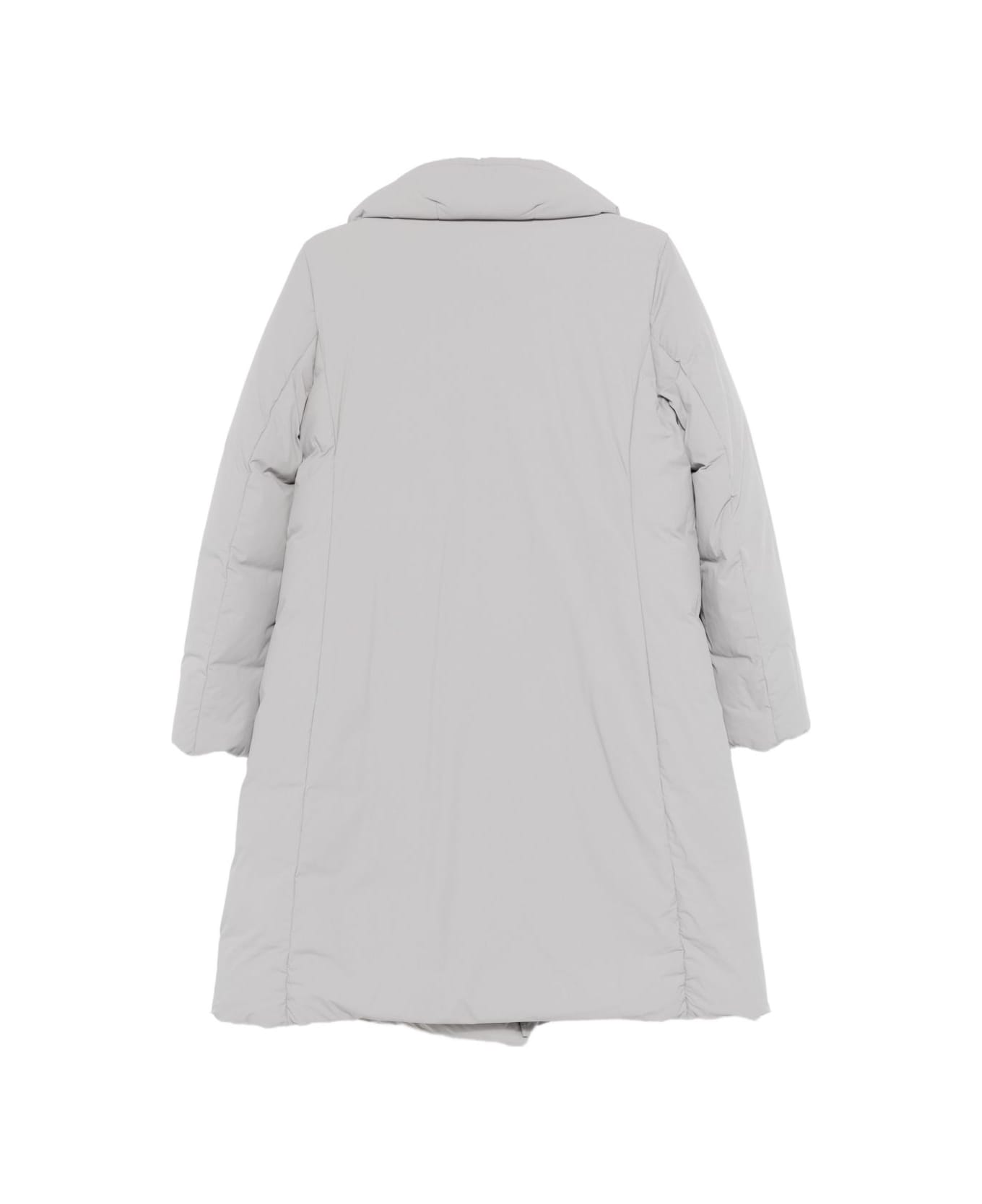 Emporio Armani Nylon Midi Down Jacket - Silver