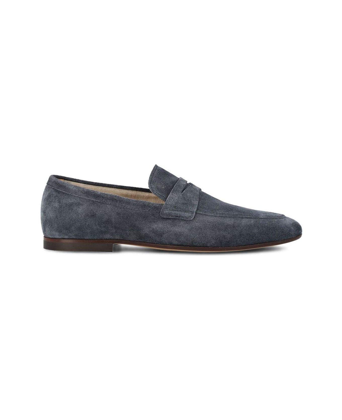 Tod's Almond Toe Slip-on Loafers - Blue