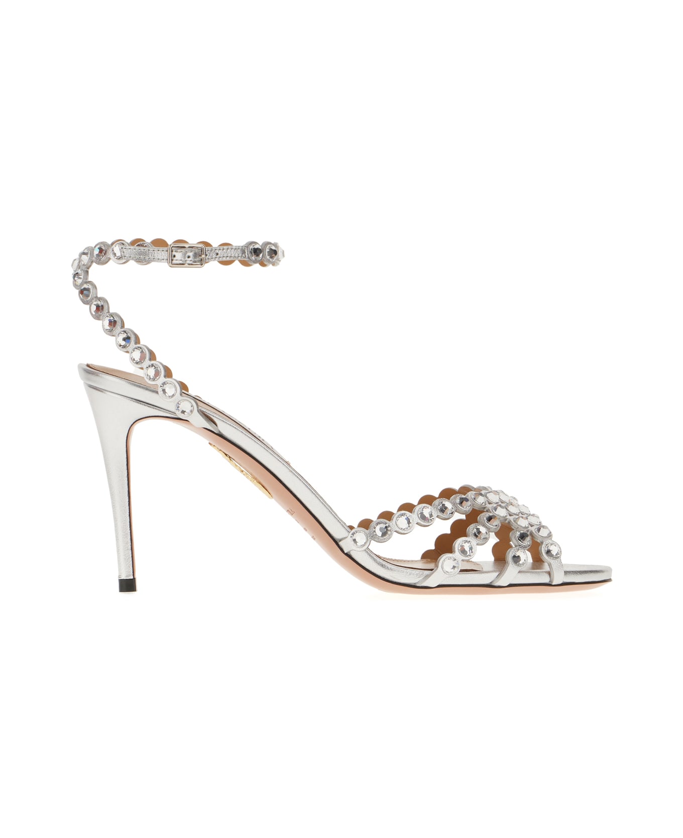 Aquazzura Embellished Nappa Leather Tequila Sandals - CCC ハイヒール