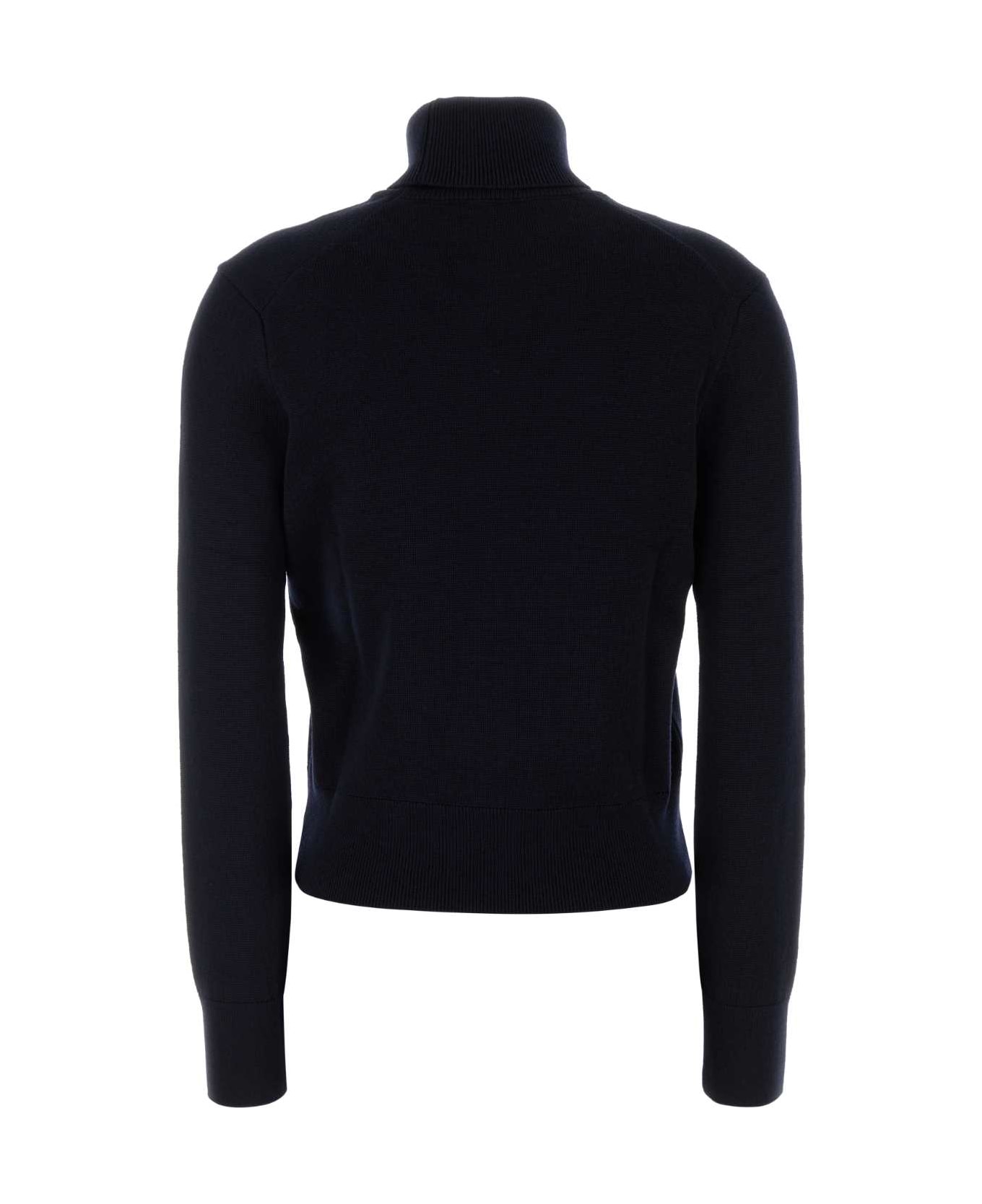 Ami Alexandre Mattiussi Midnight Blue Wool Sweater - NAVYRED