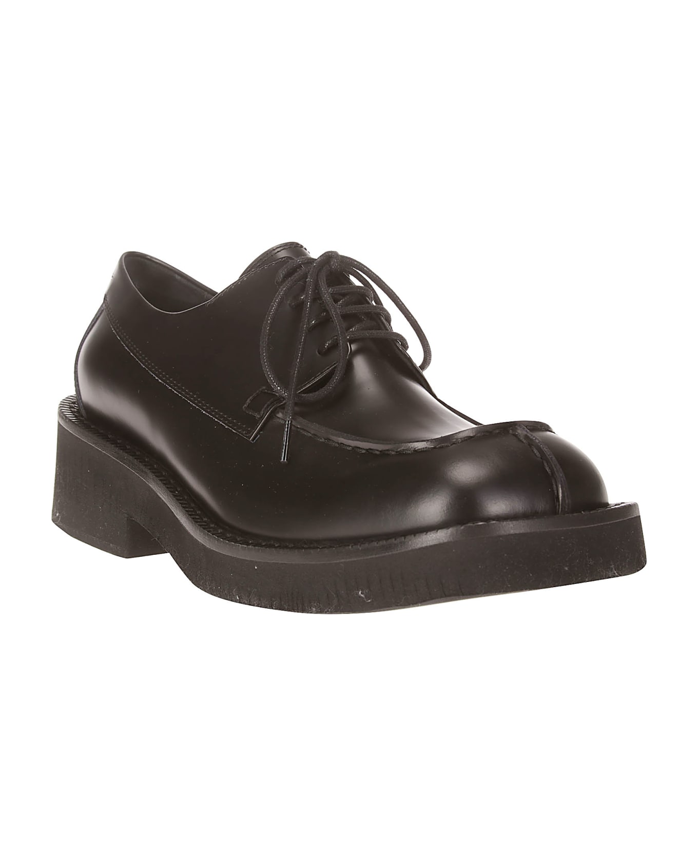 MM6 Maison Margiela Split Toe Lace-up Shoes - BLACK