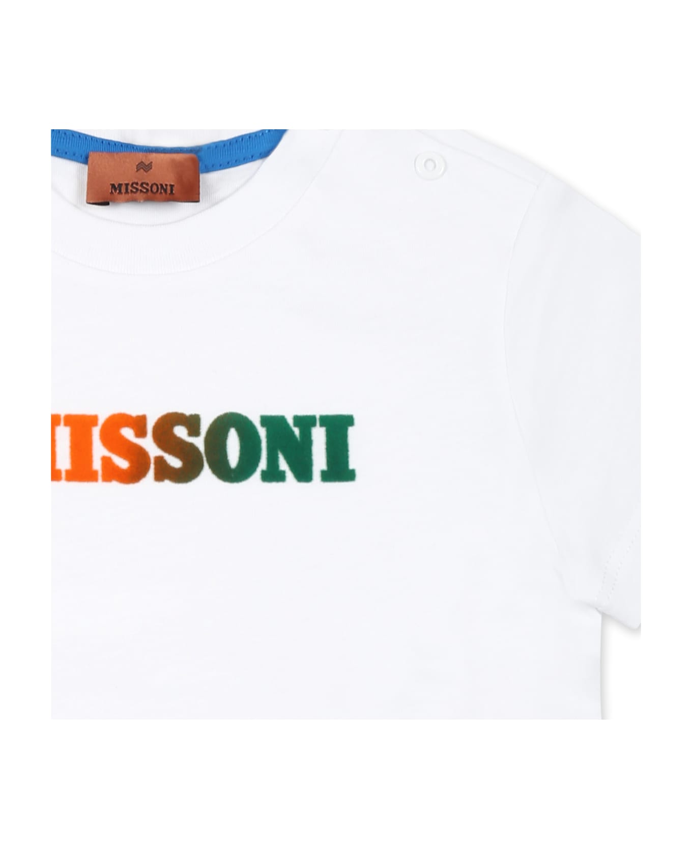 Missoni White T-shirt For Baby Boy With Logo - White