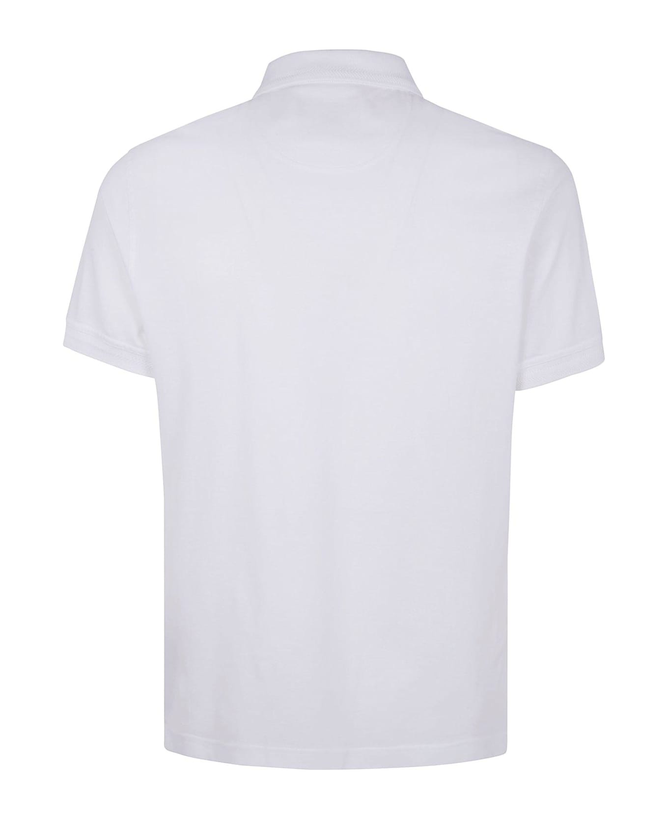 Barbour Premium Tartan Pique Polo Shirt - White