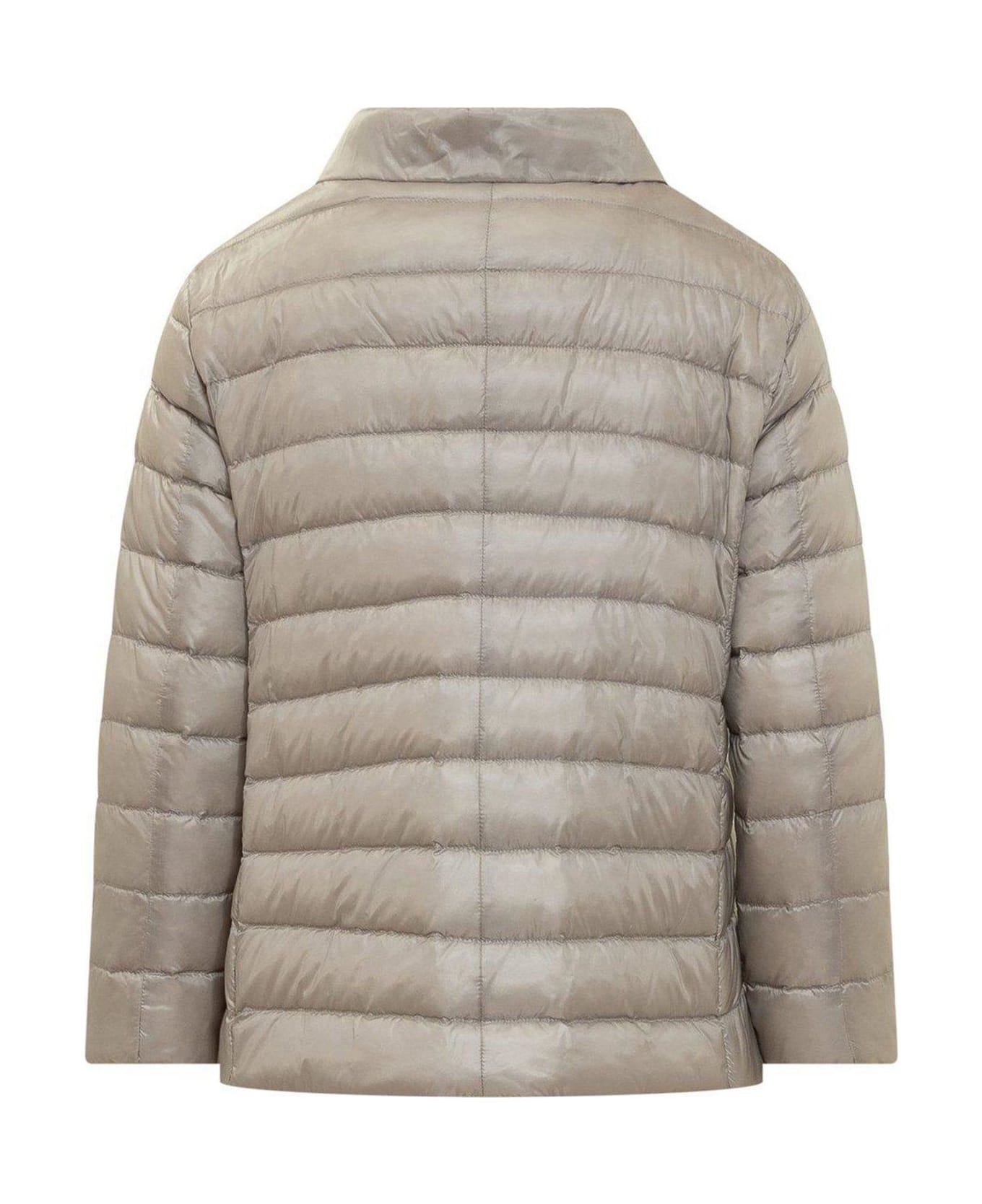 Herno Button-up Quilted Down Jacket - BEIGE