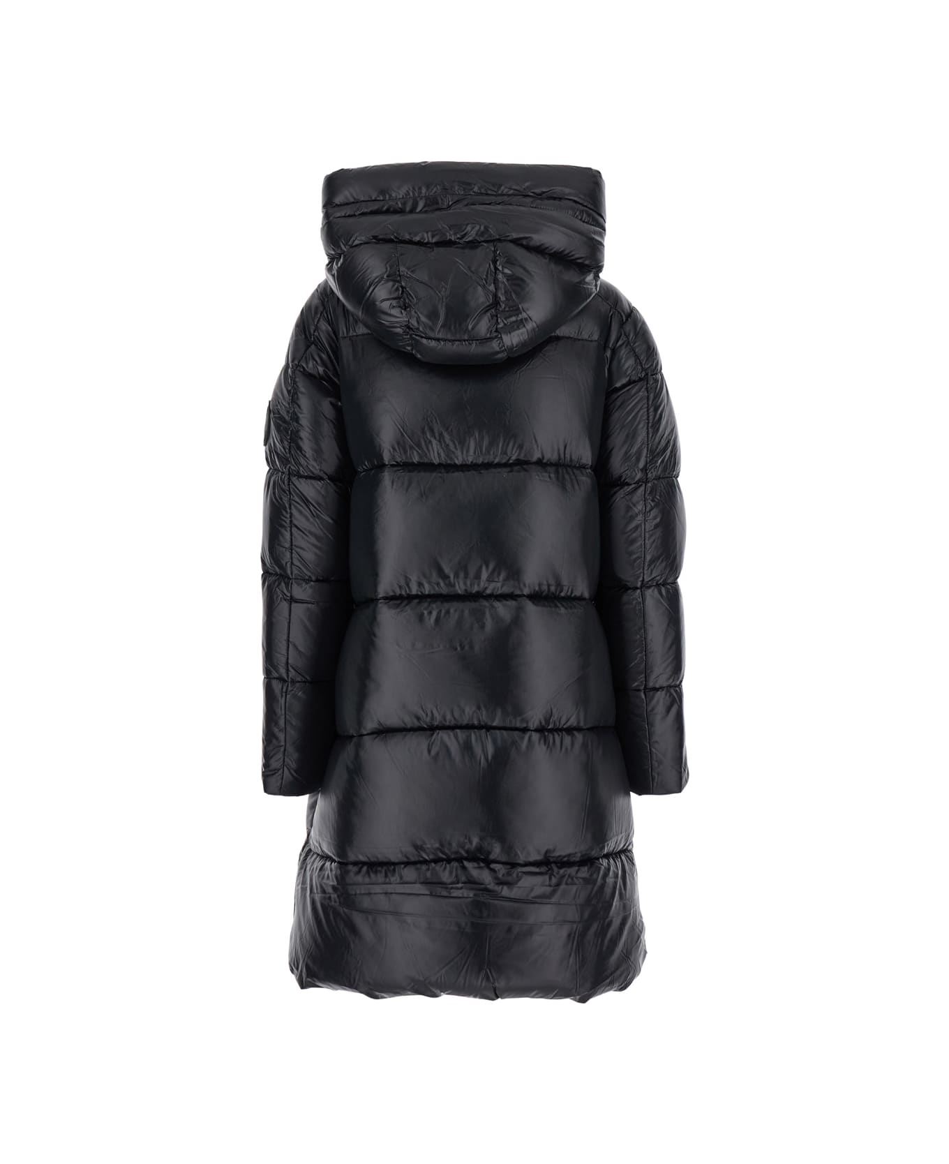 Save the Duck 'isabel' Black Oversized Down Jacket With Hood In Nylon Woman - Black