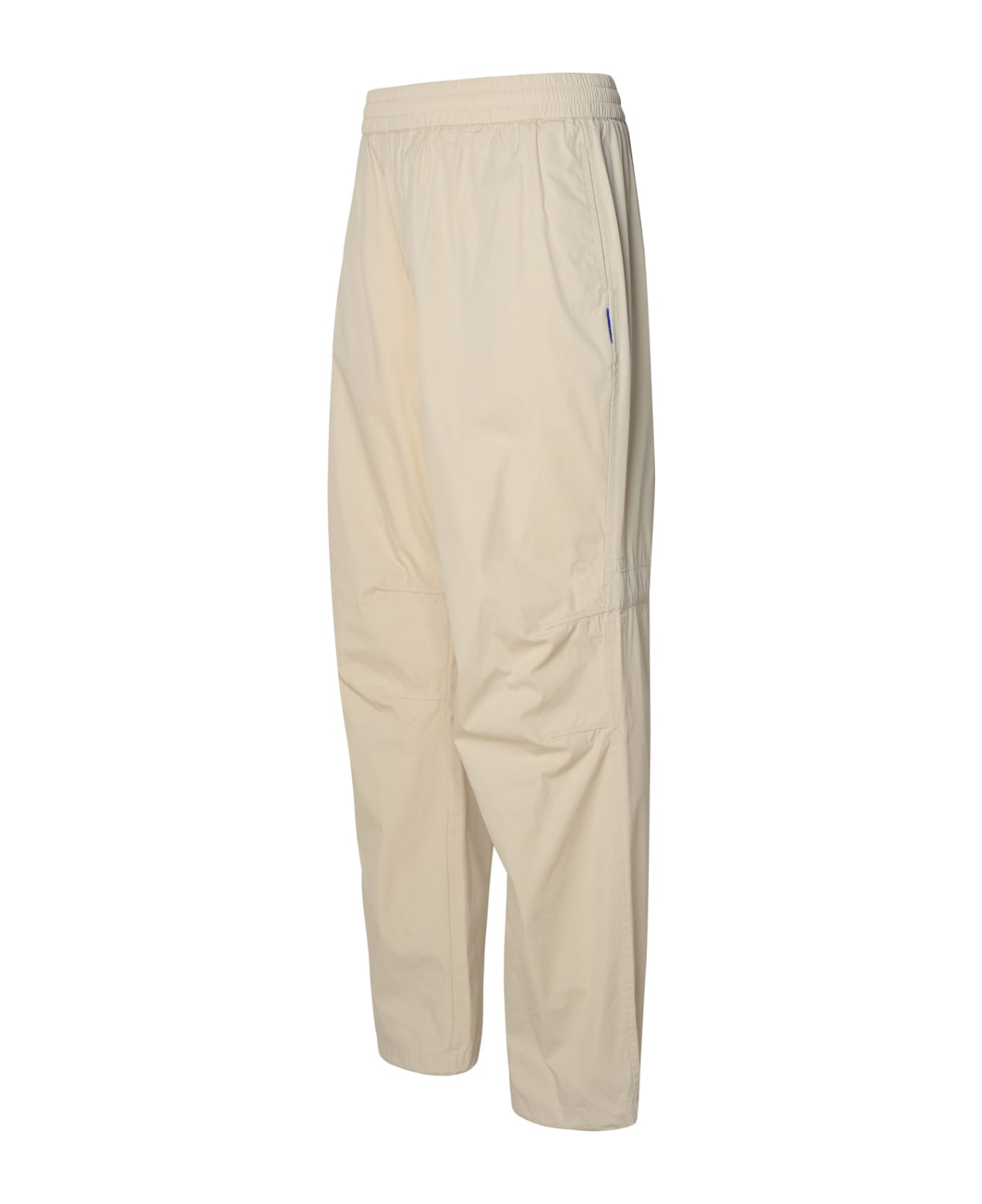 Burberry Beige Cotton Blend Trousers - Wheat