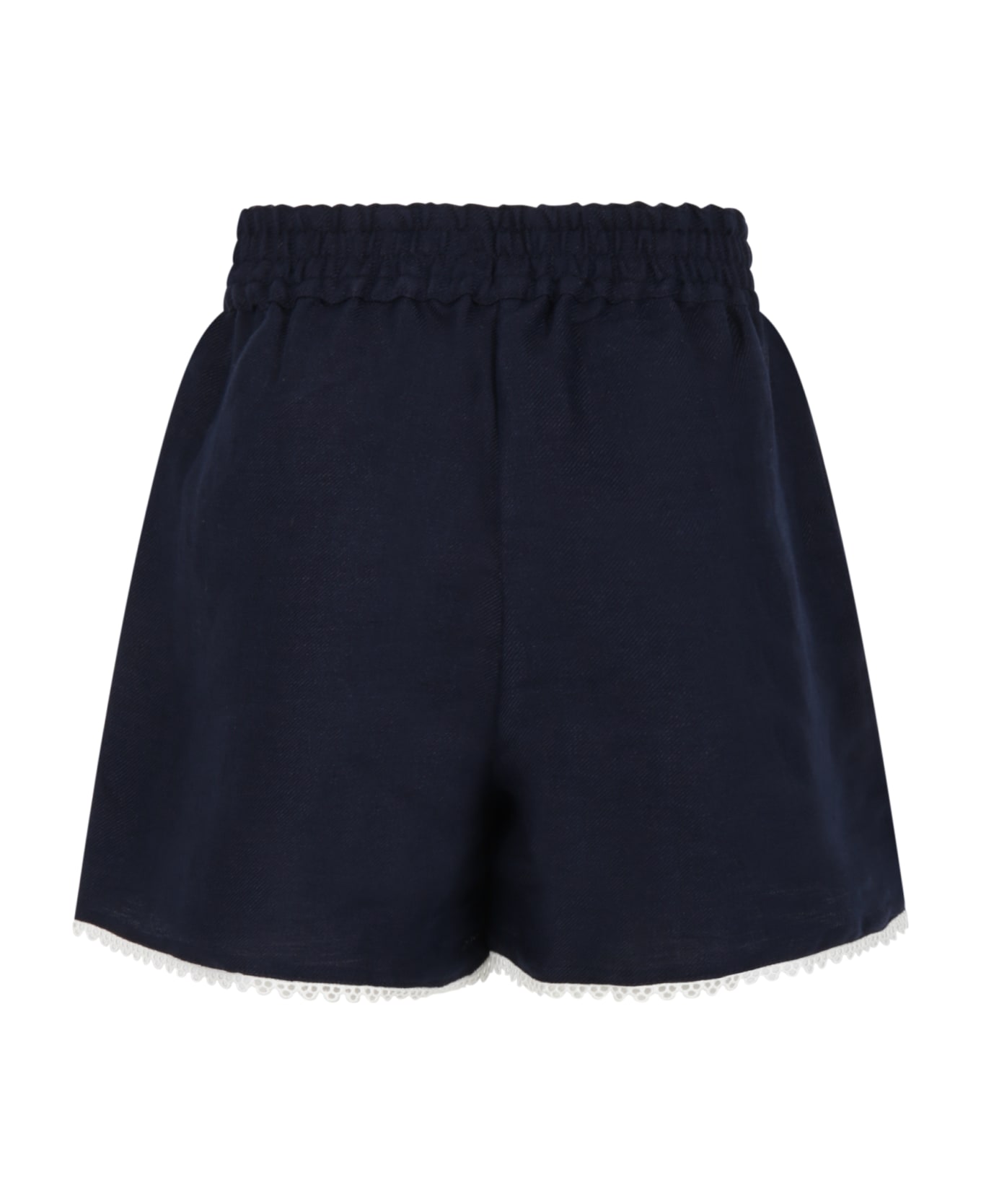 Chloé Blue Shorts For Girl - Marine ボトムス