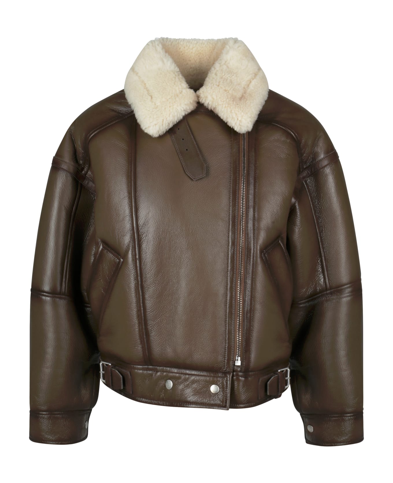 Acne Studios Leather Jacket - BROWN