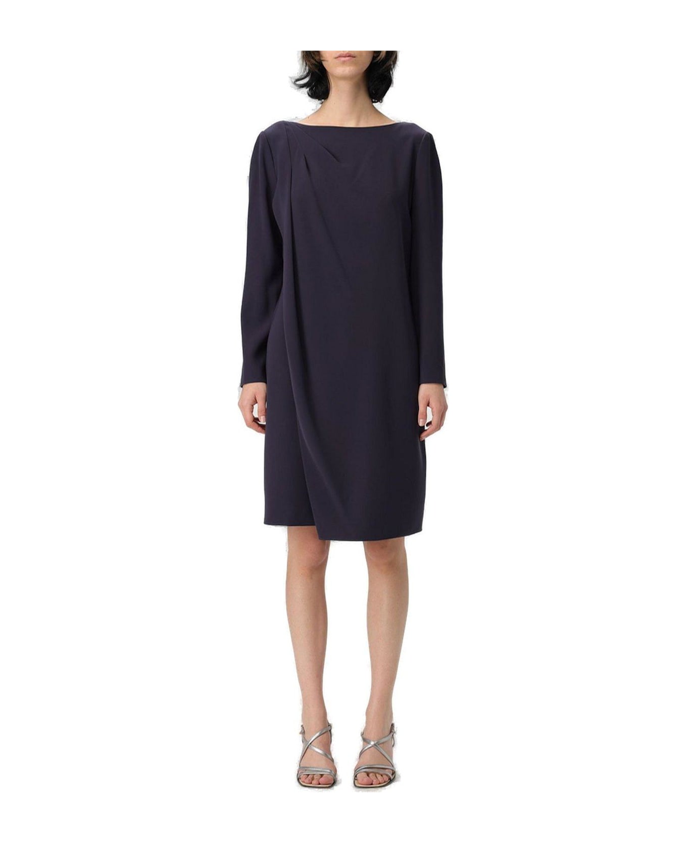 Emporio Armani Front Panel Dress - Blue ワンピース＆ドレス