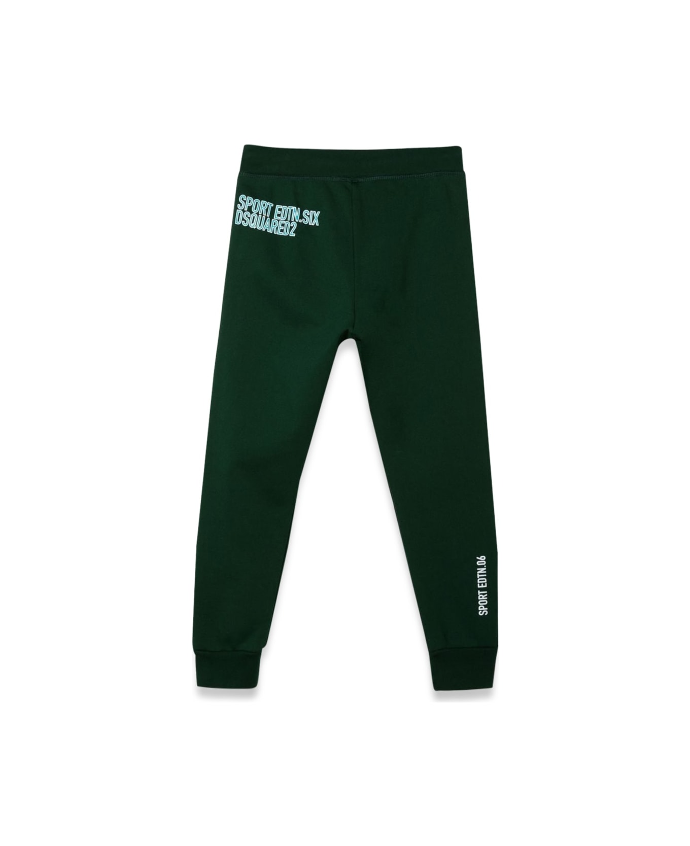 Dsquared2 Plush Pants Leaf Logo On Front Leg - GREEN