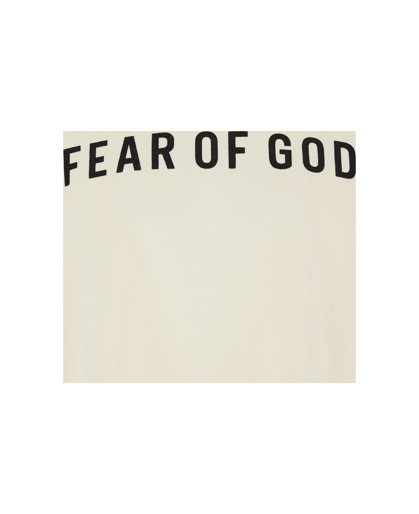 Fear of God Beiget-shirt With Contrasting Front Logo Print In Cotton Man - Beige