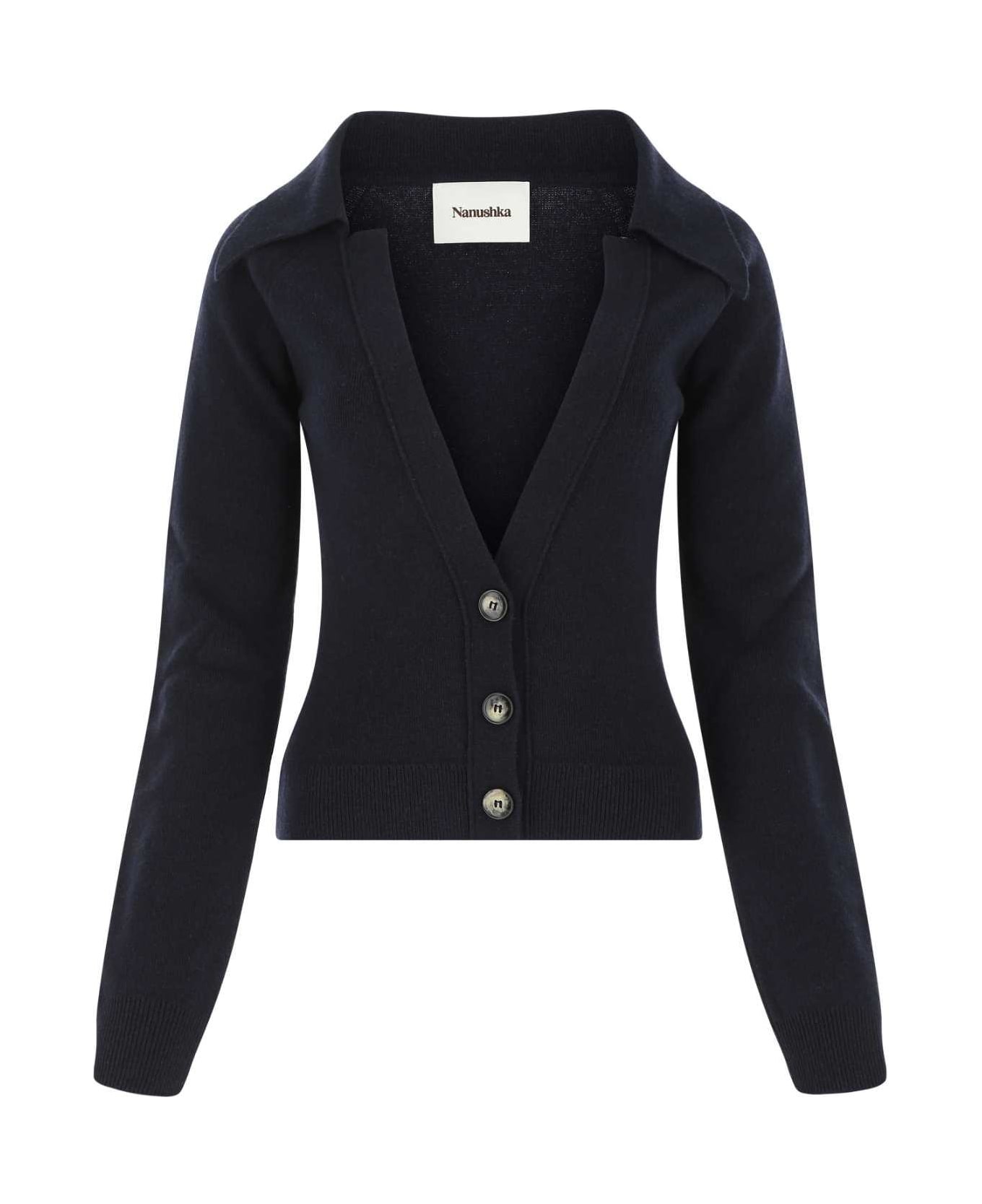 Nanushka V-neck Buttoned Cardigan - Navy