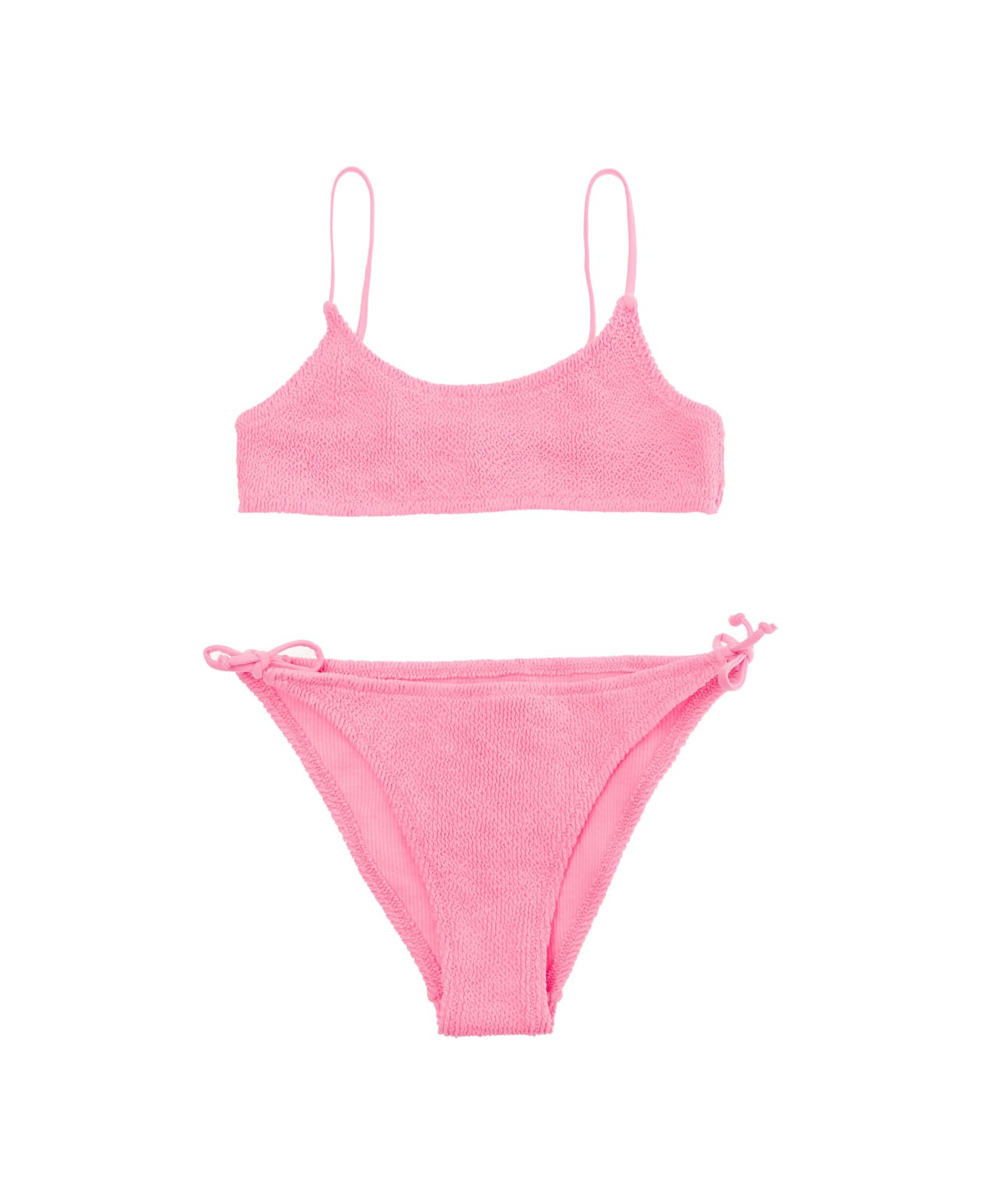 MC2 Saint Barth 'jaiden' Pink Bikini With Spaghetti Straps In Stretch Fabric Girl - Fuxia