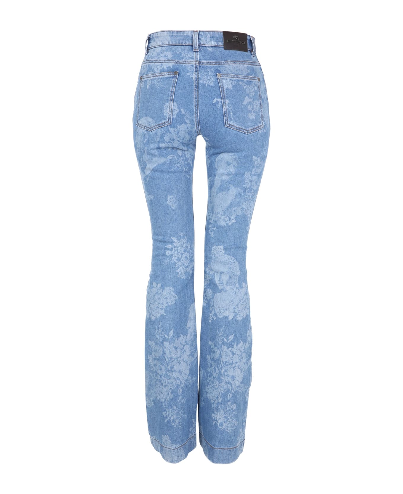 Etro Floral Print Jeans - Azzurro