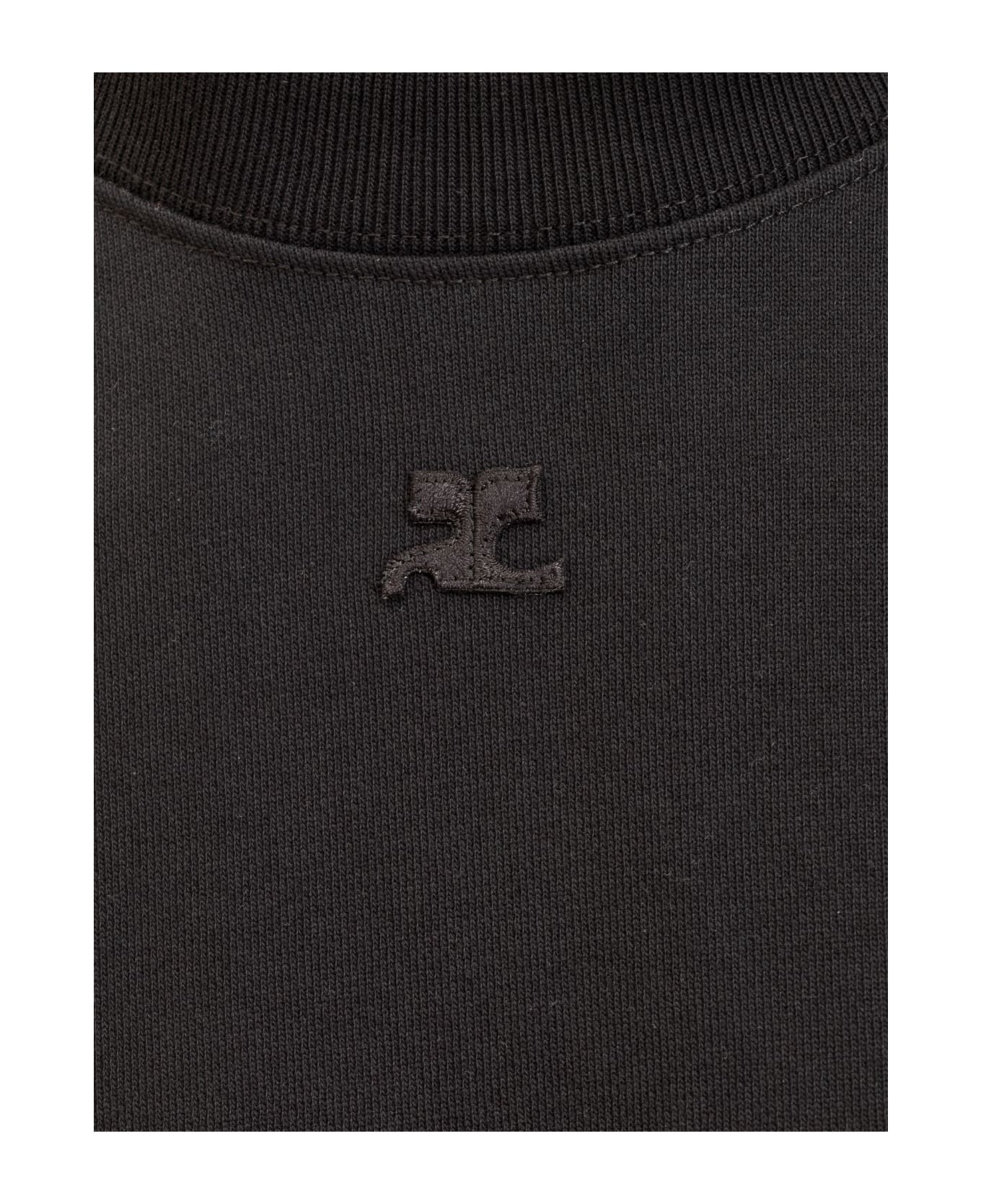 Courrèges Sweatshirt With Logo - BLACK