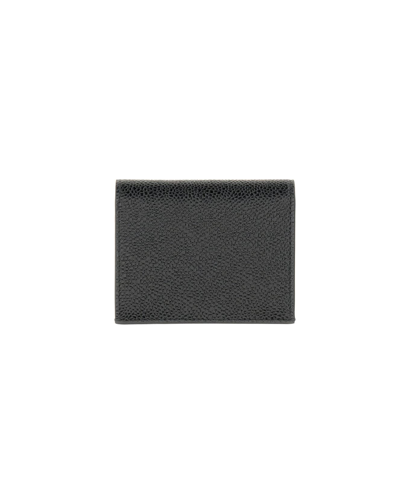 Thom Browne Leather Card Holder - BLACK