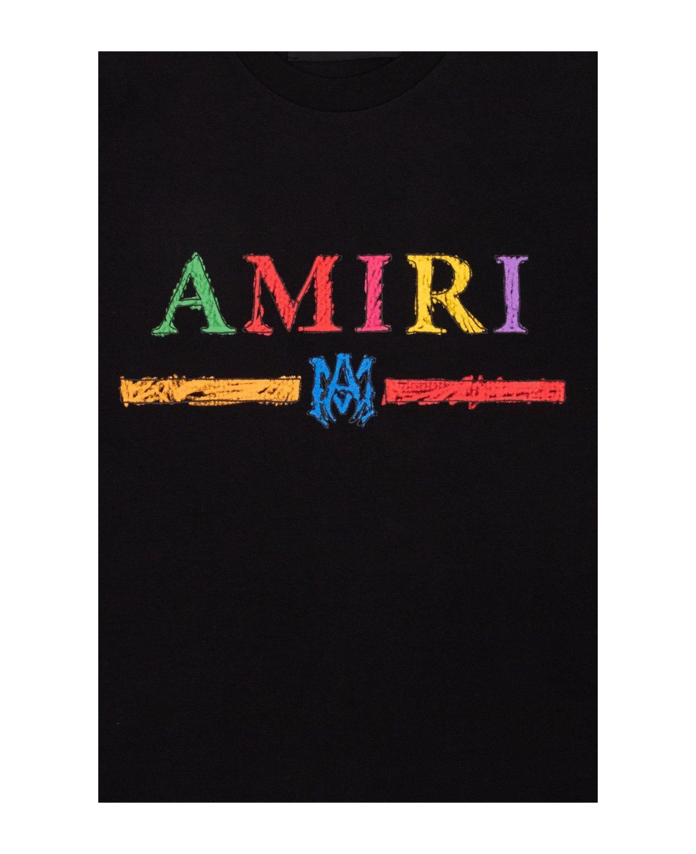 AMIRI Logo Printed Crewneck T-shirt - Black