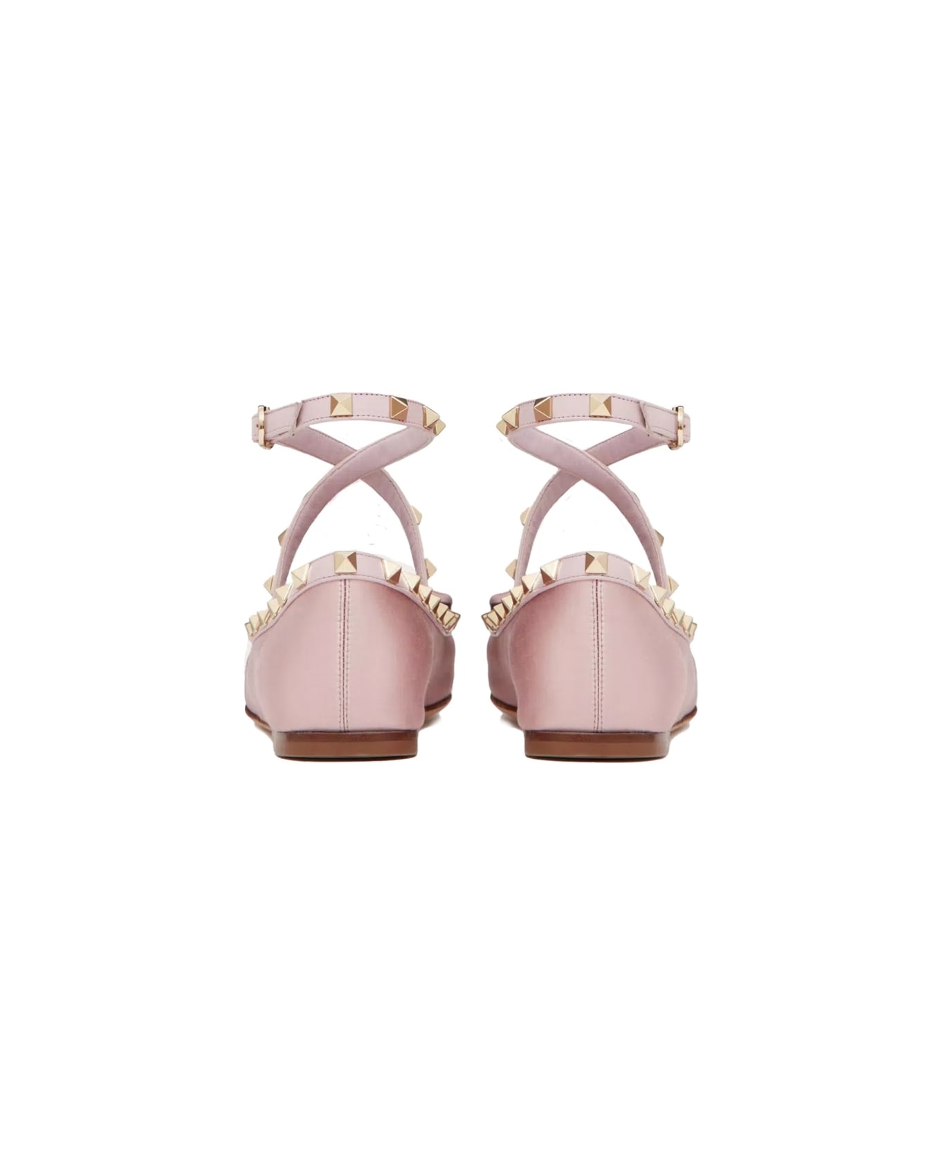 Valentino Garavani Satin 'rockstud' Ballerina - LILAC