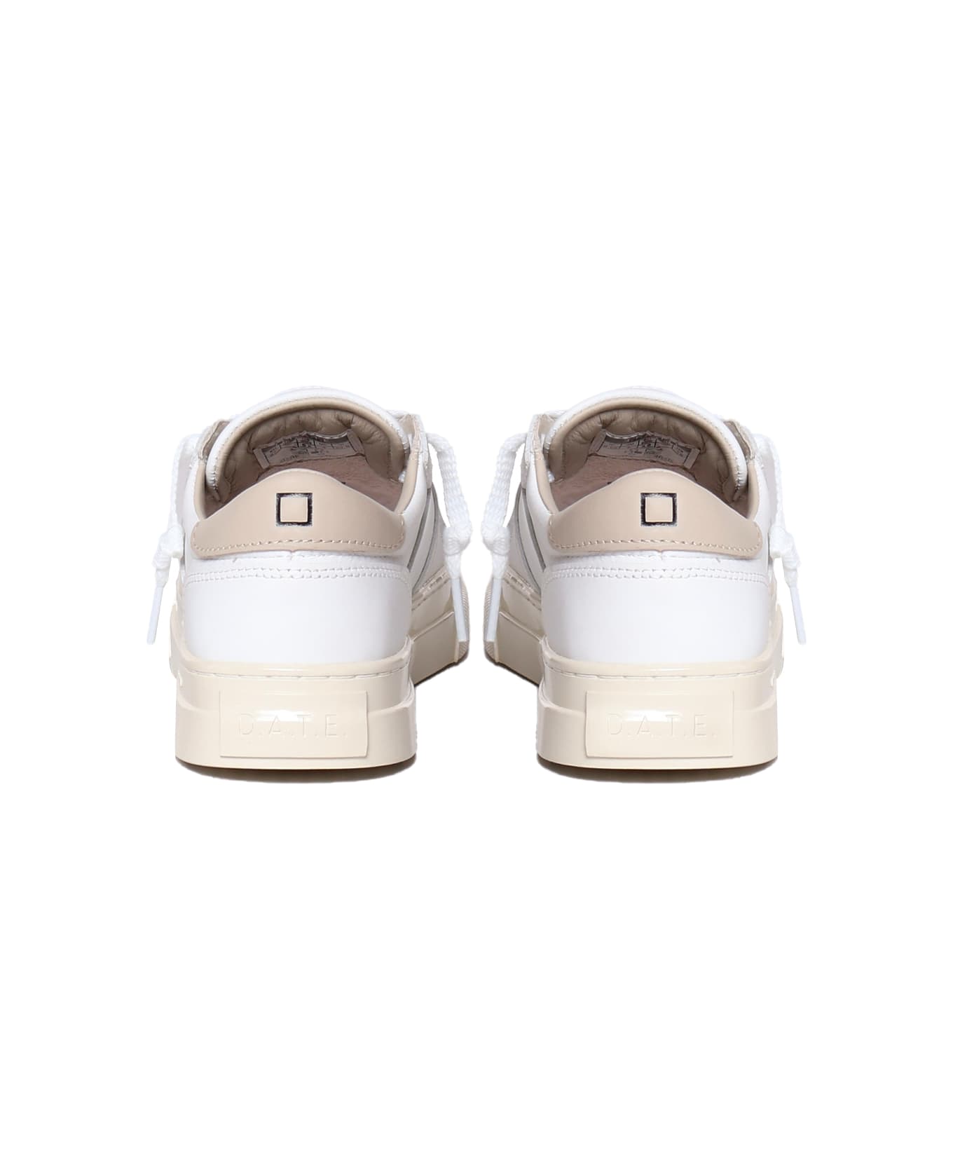 D.A.T.E. Leather And Rubber Sneakers - WHITE, beige