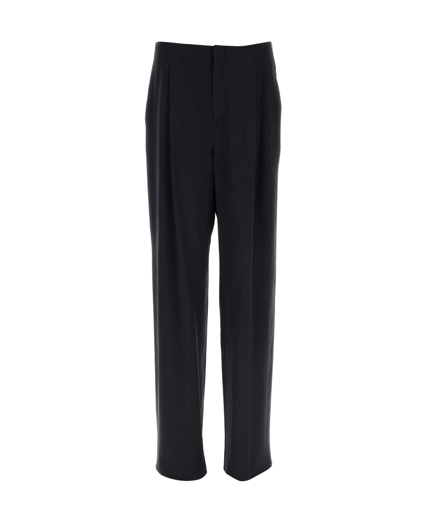 Saint Laurent Dark Blue Crepe Pant - MARINEFONCE