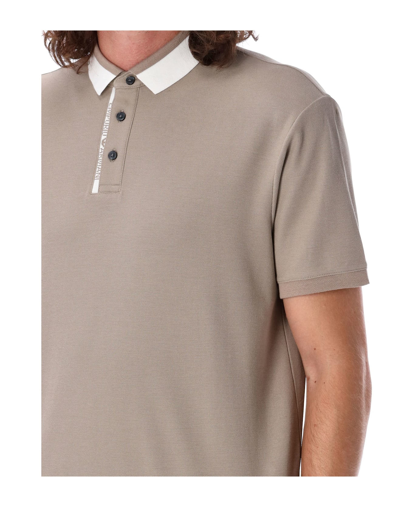 Emporio Armani Contrast Collar Polo Shirt - INC FLY EAGLE