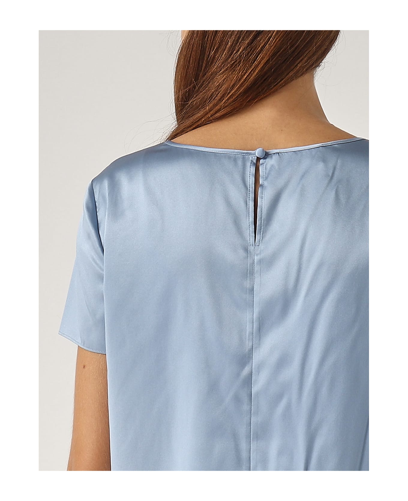 Emporio Armani Silk Top-wear - AZZURRO CHIARO