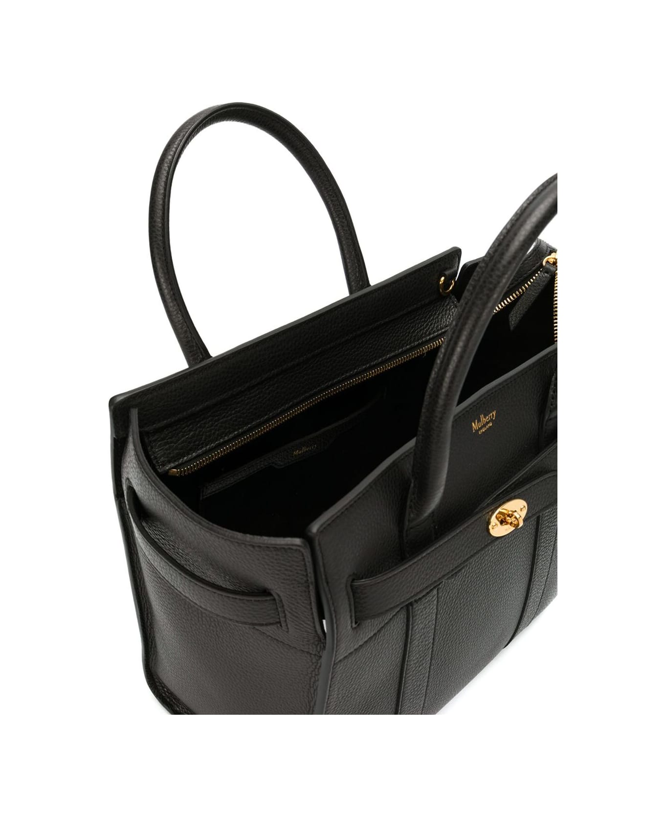 mulberry zipped bayswater black