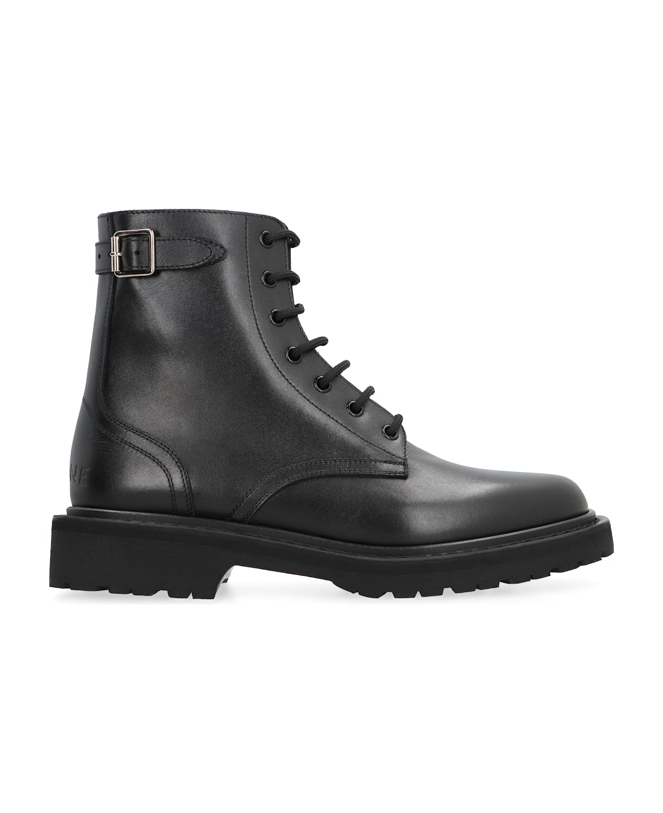 Celine Ranger Leather Lace-up Boots - black