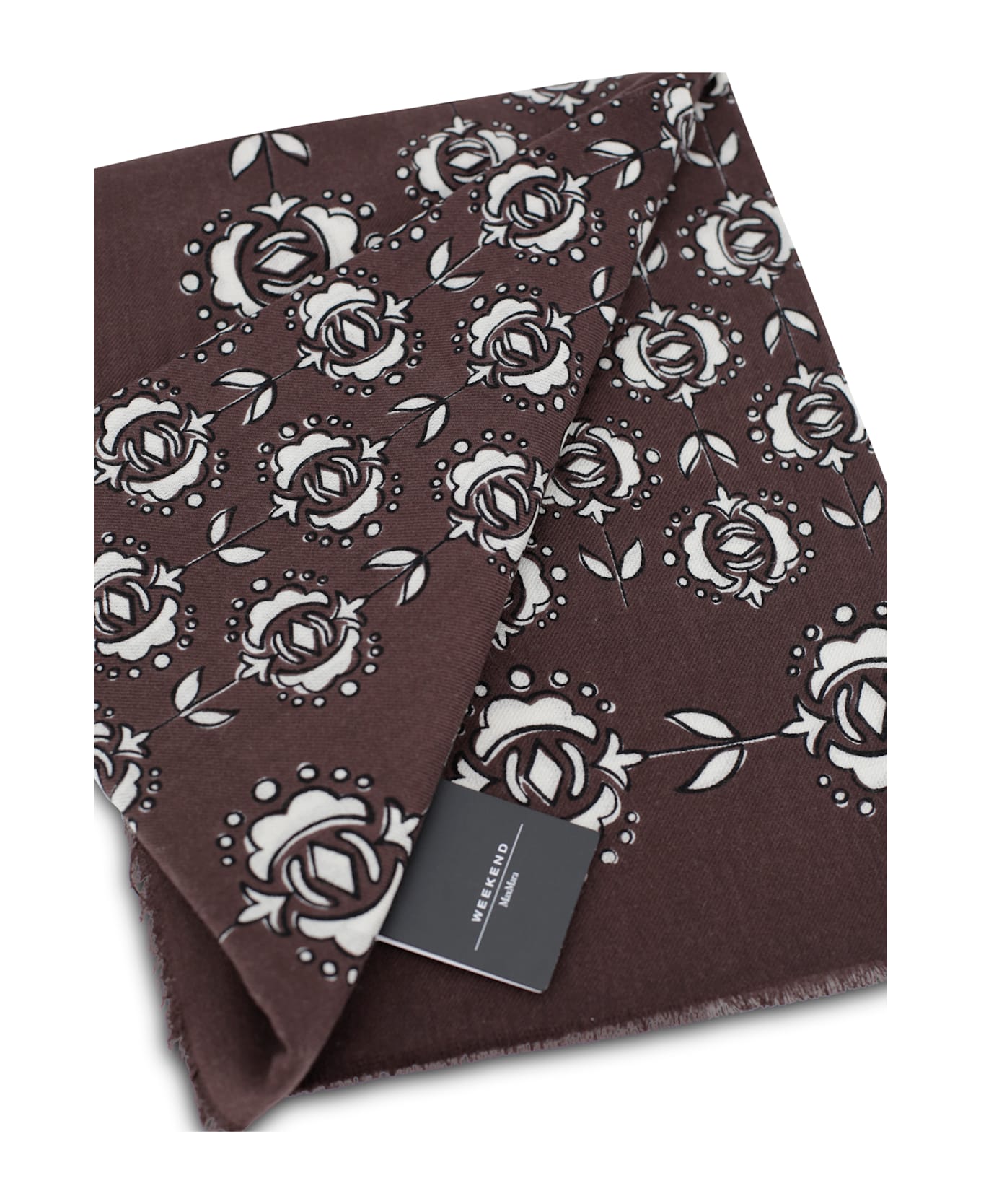 Weekend Max Mara Floral Patterned Stole - Brown