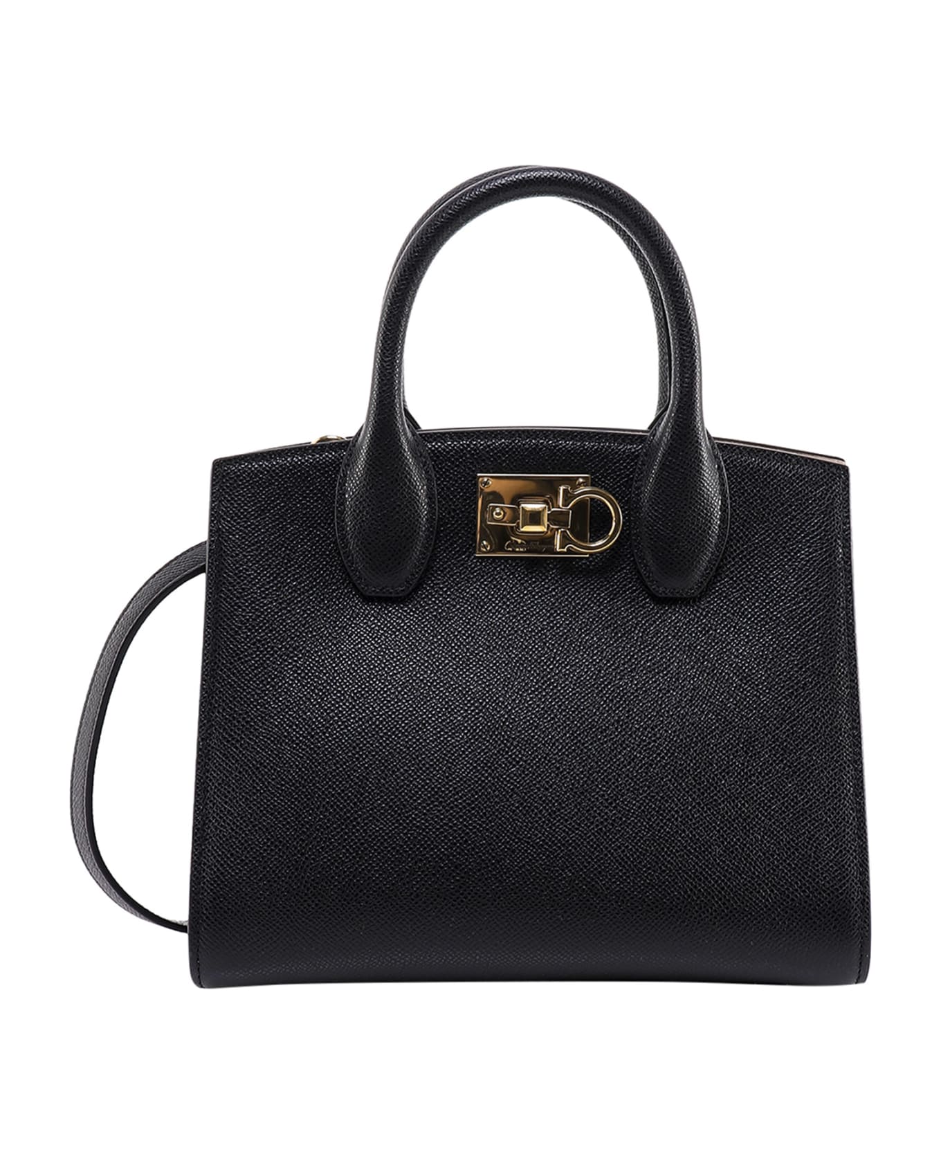 Ferragamo Studio Box Mini Handbag - Black