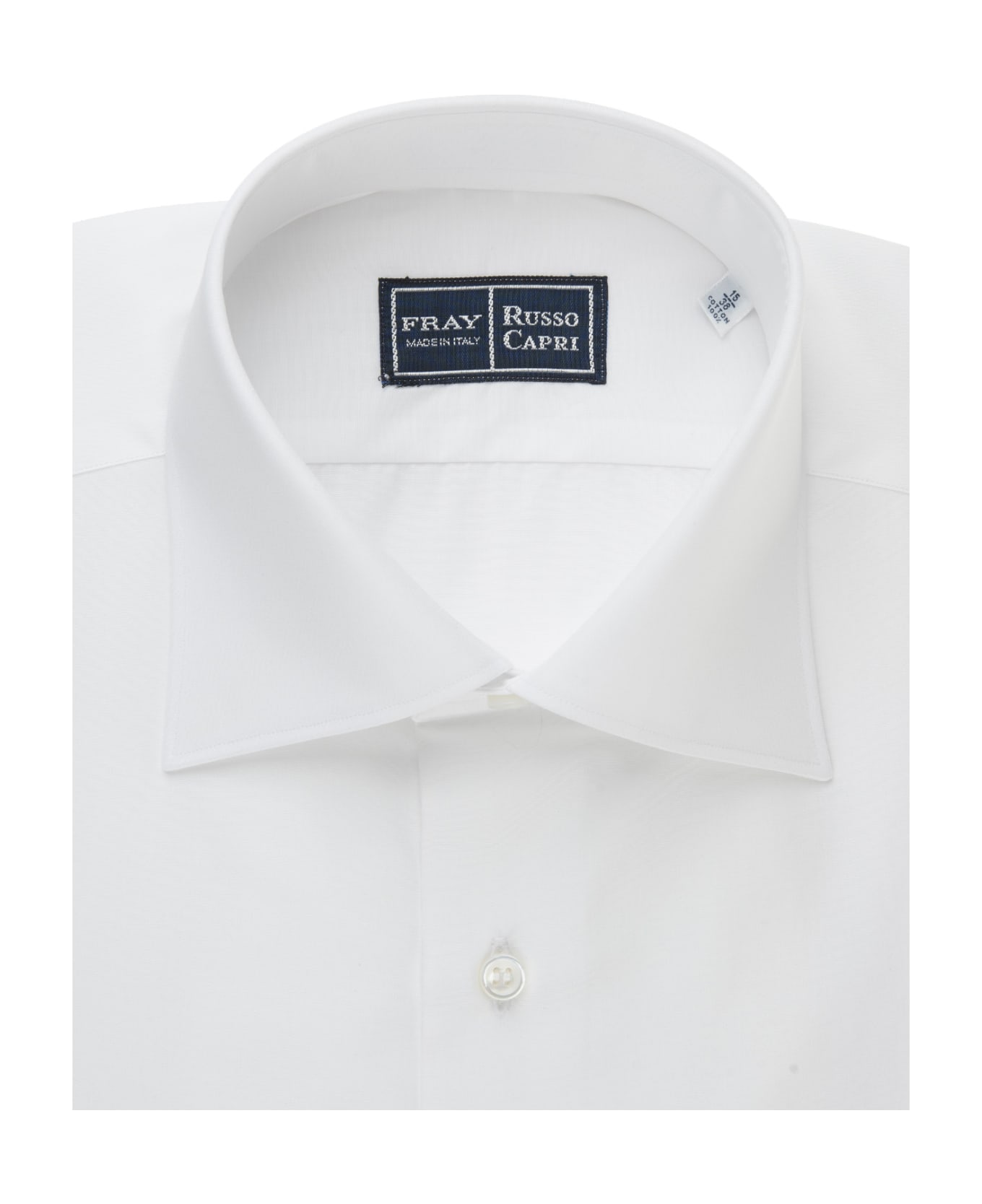 Fray Regular Fit Shirt In White Popeline - White