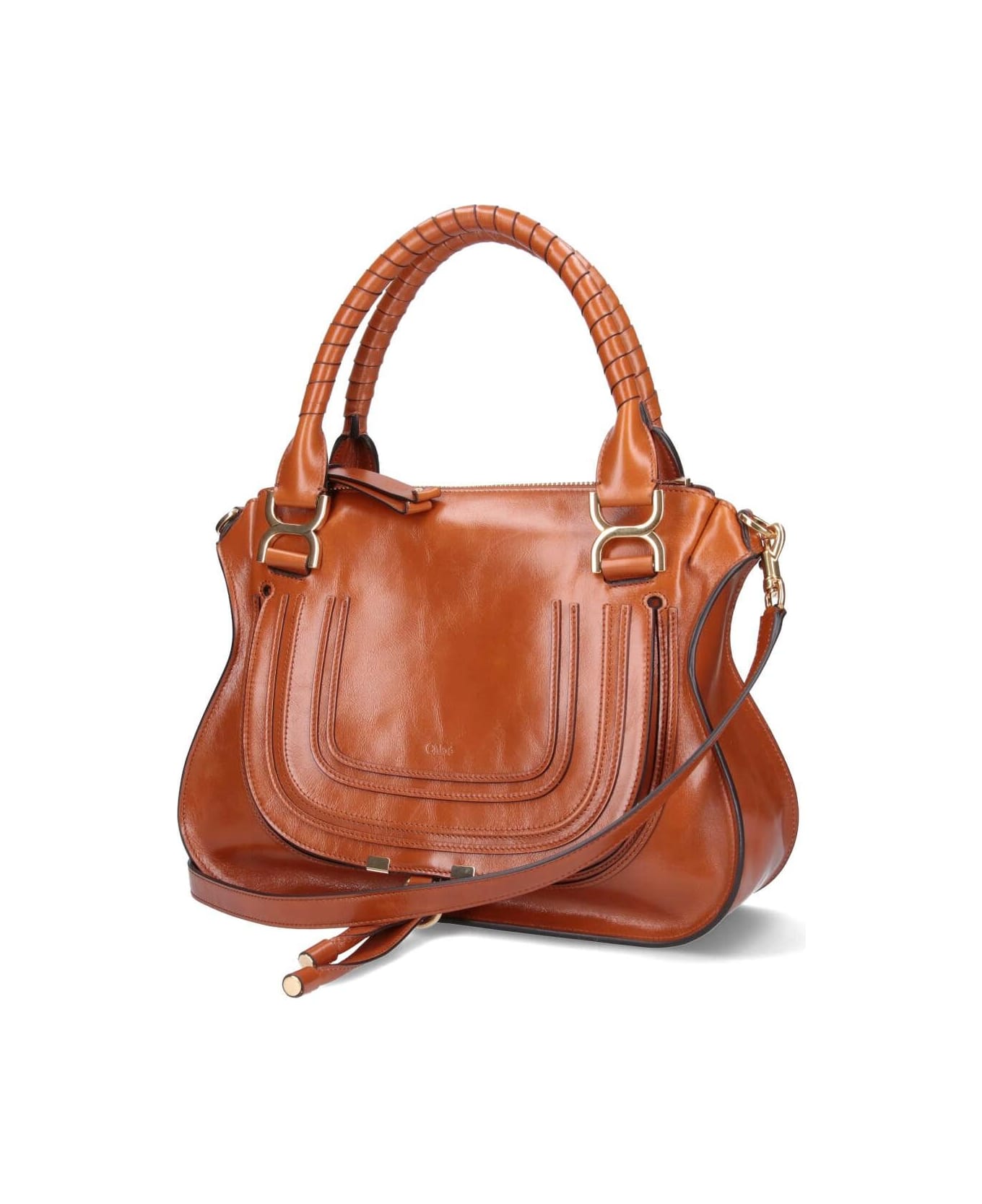 Chloé Brown Leather Medium Marcie Handbag - Brown