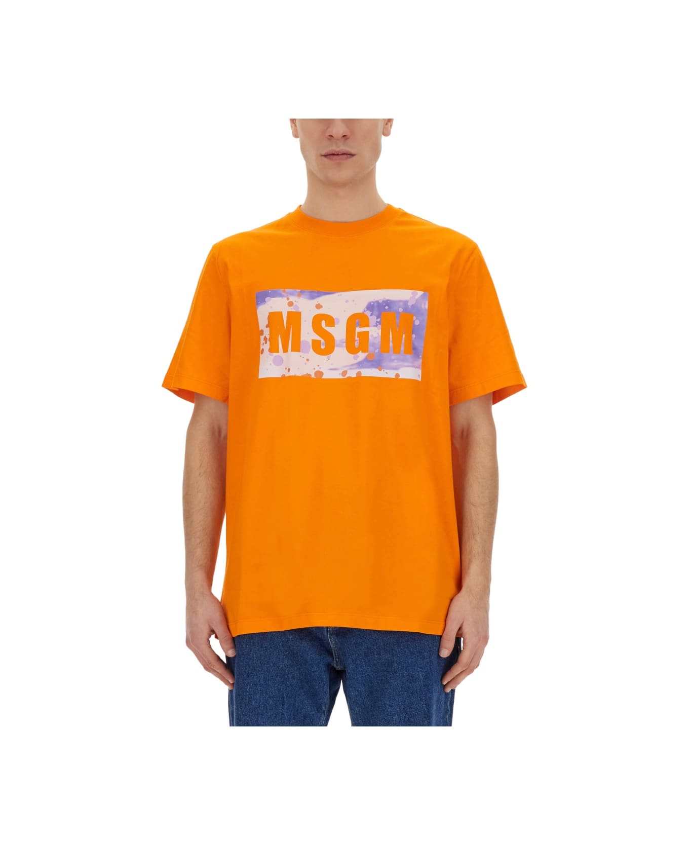 MSGM T-shirt With Logo - ORANGE