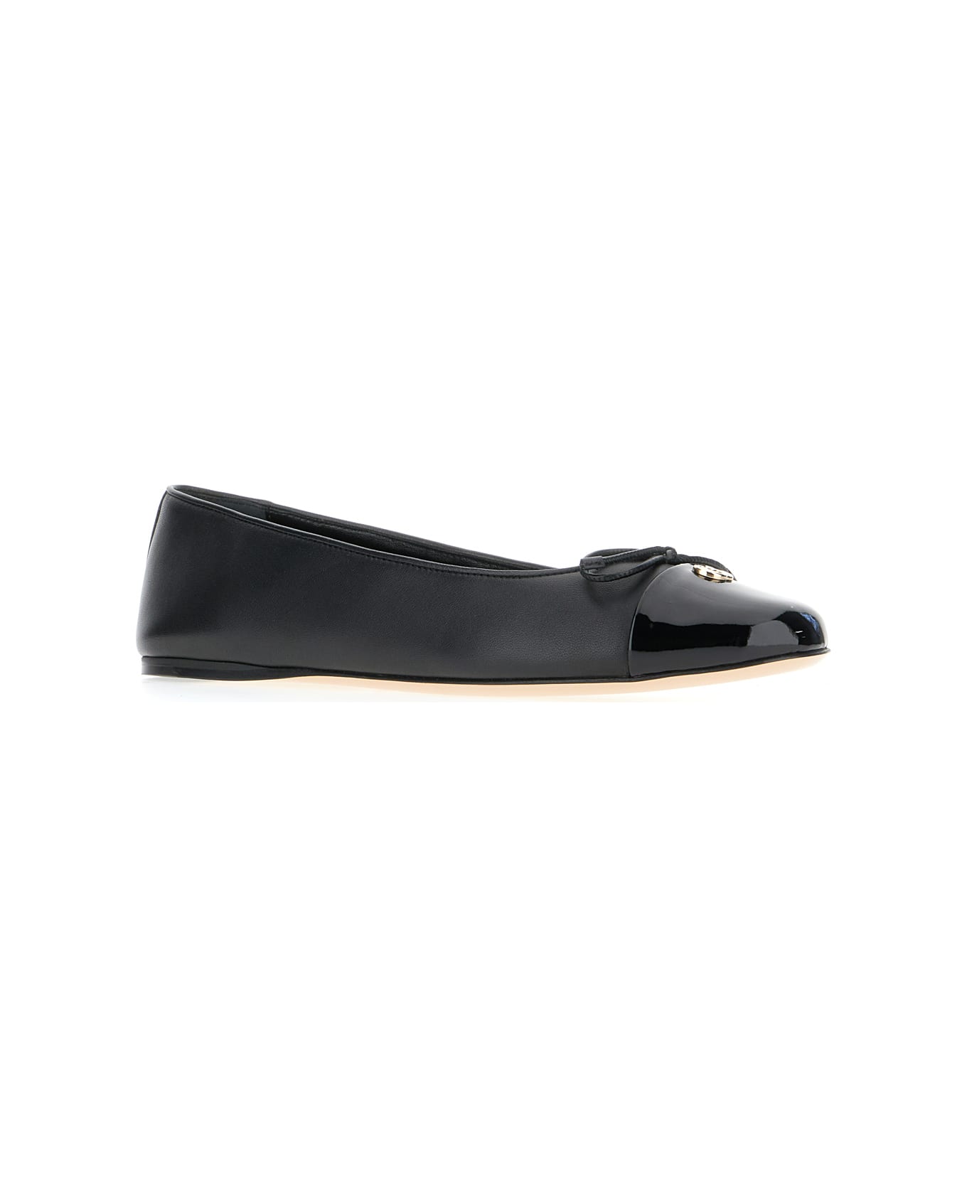 Gucci Black Leather Ballerinas - Black