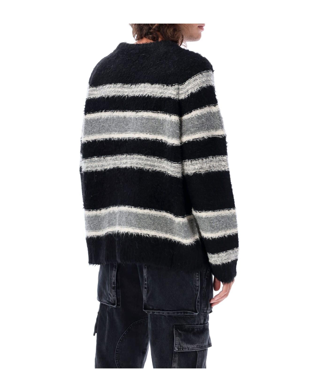 Nahmias Striped Knit Crewneck - BLACK ニットウェア
