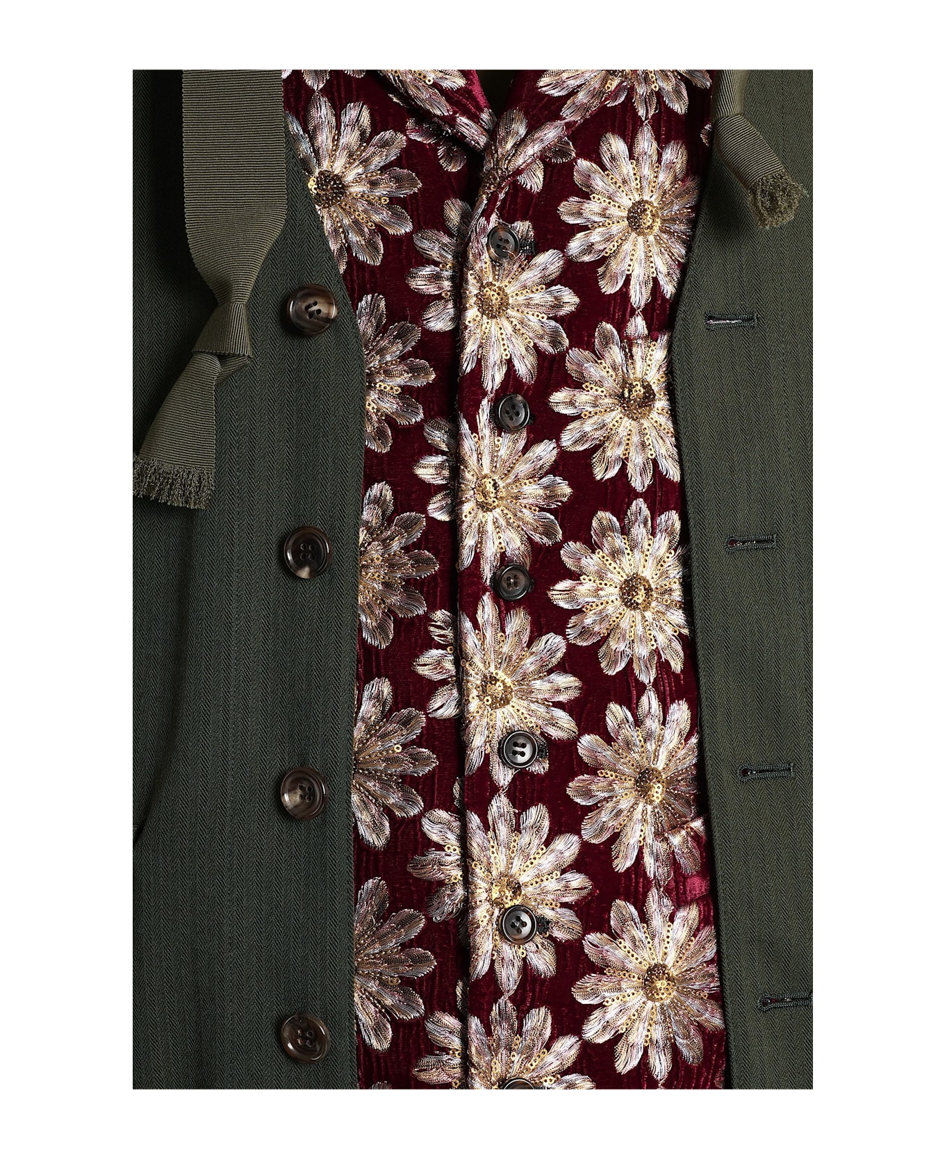 Comme Des Garçons Homme Plus Vest In Bordeaux Cotton - bordeaux