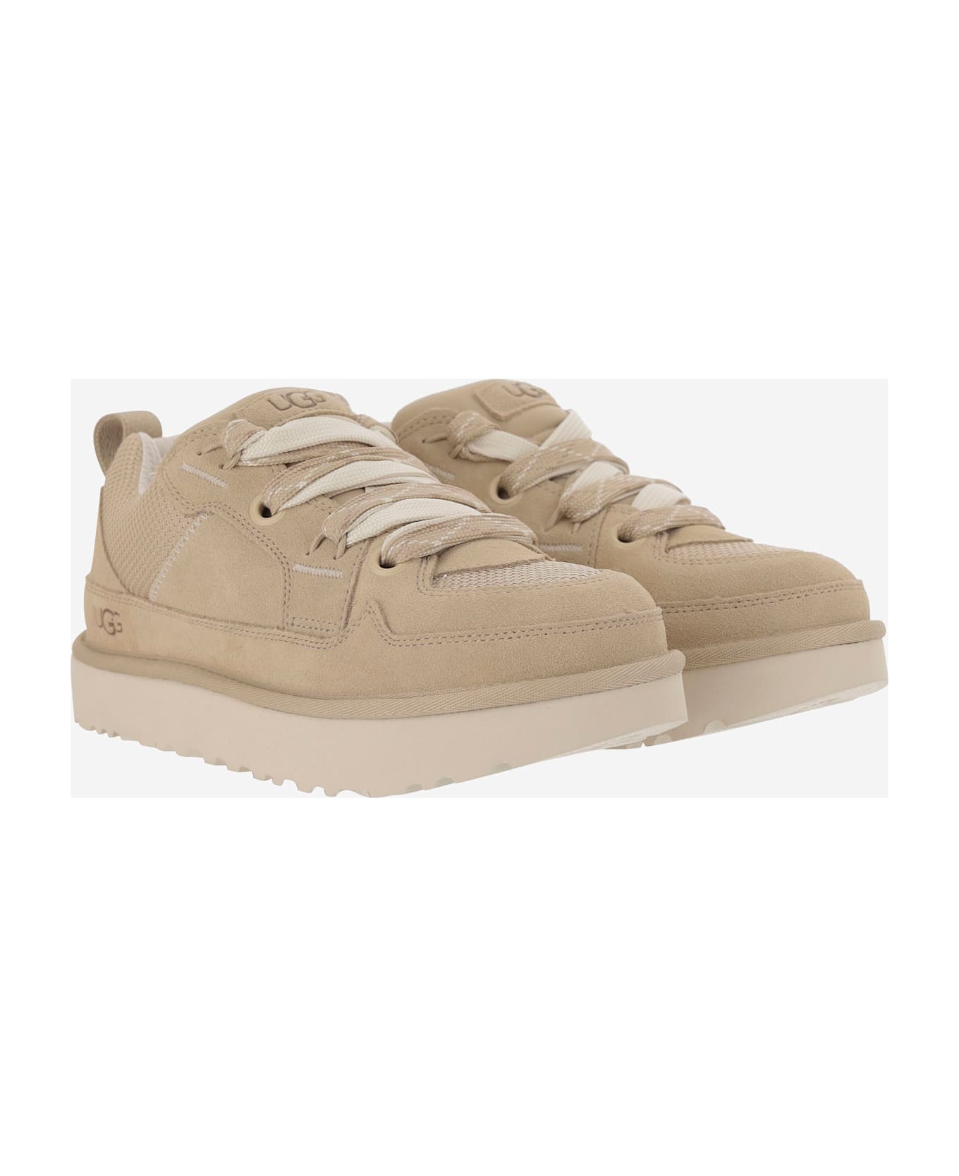 UGG Lo Lowmel Low Sneaker In Suede - Beige