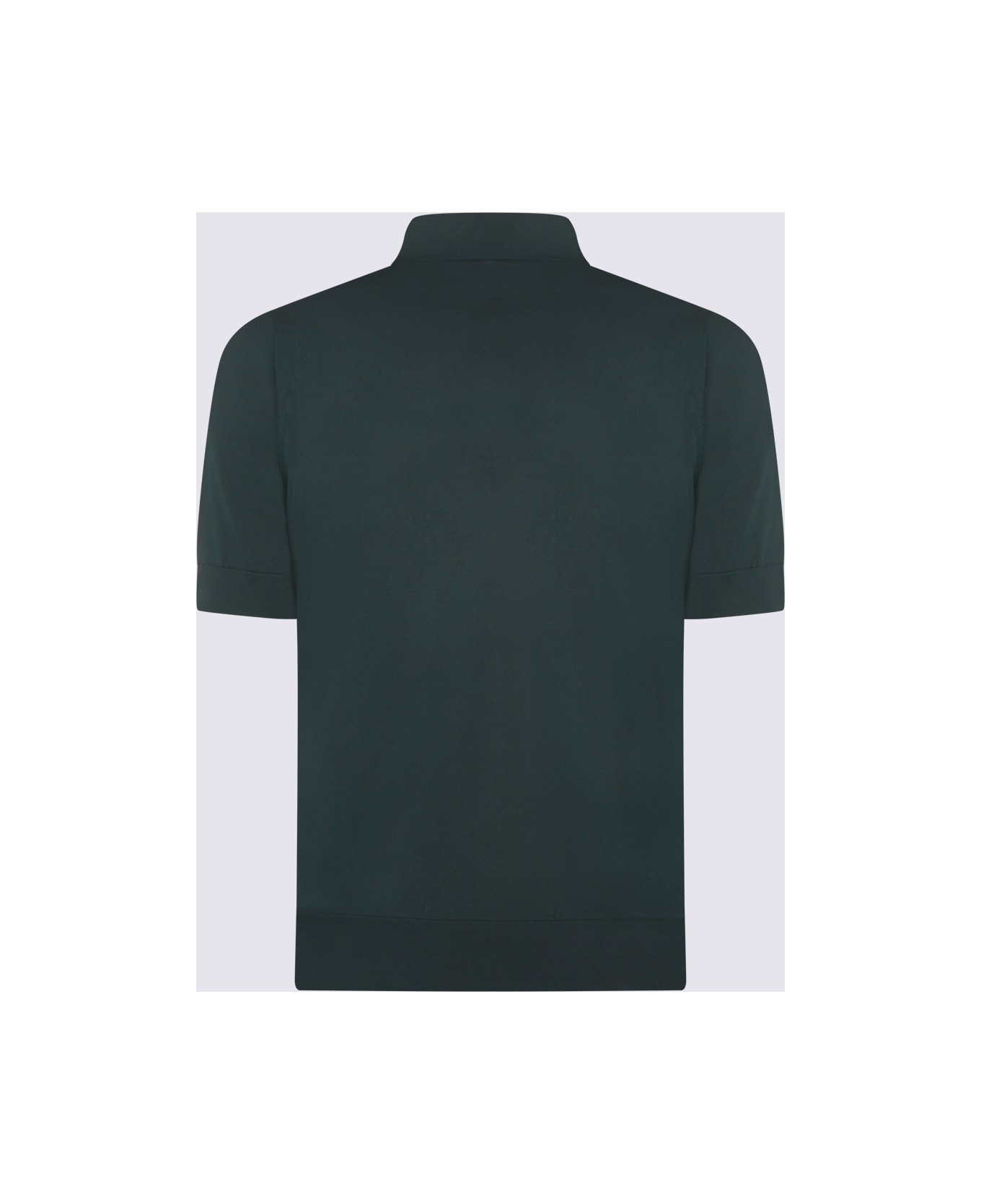 Dolce & Gabbana Green Silk Polo Shirt - Green