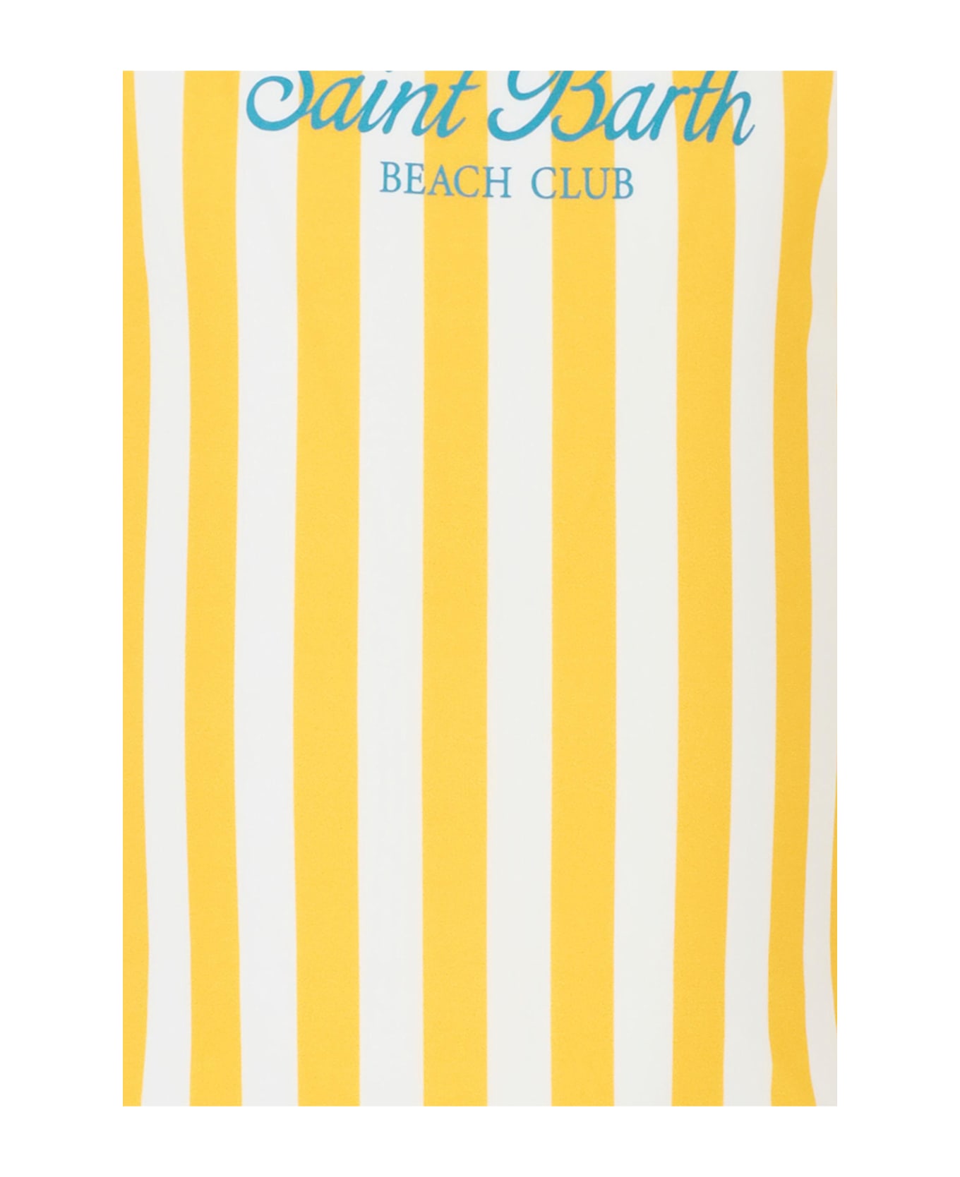 MC2 Saint Barth Yellow One-piece Swimsuit For Girl With Logo - Multicolor