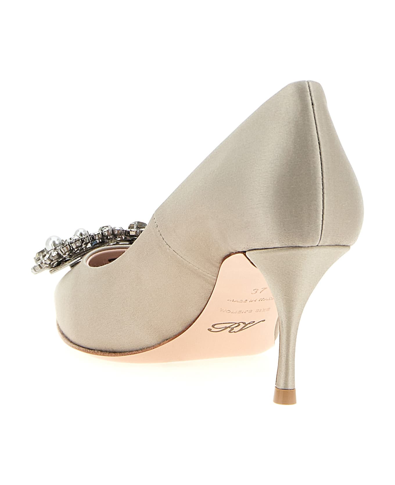 Roger Vivier 
flower Strass
 Pumps - Gray
