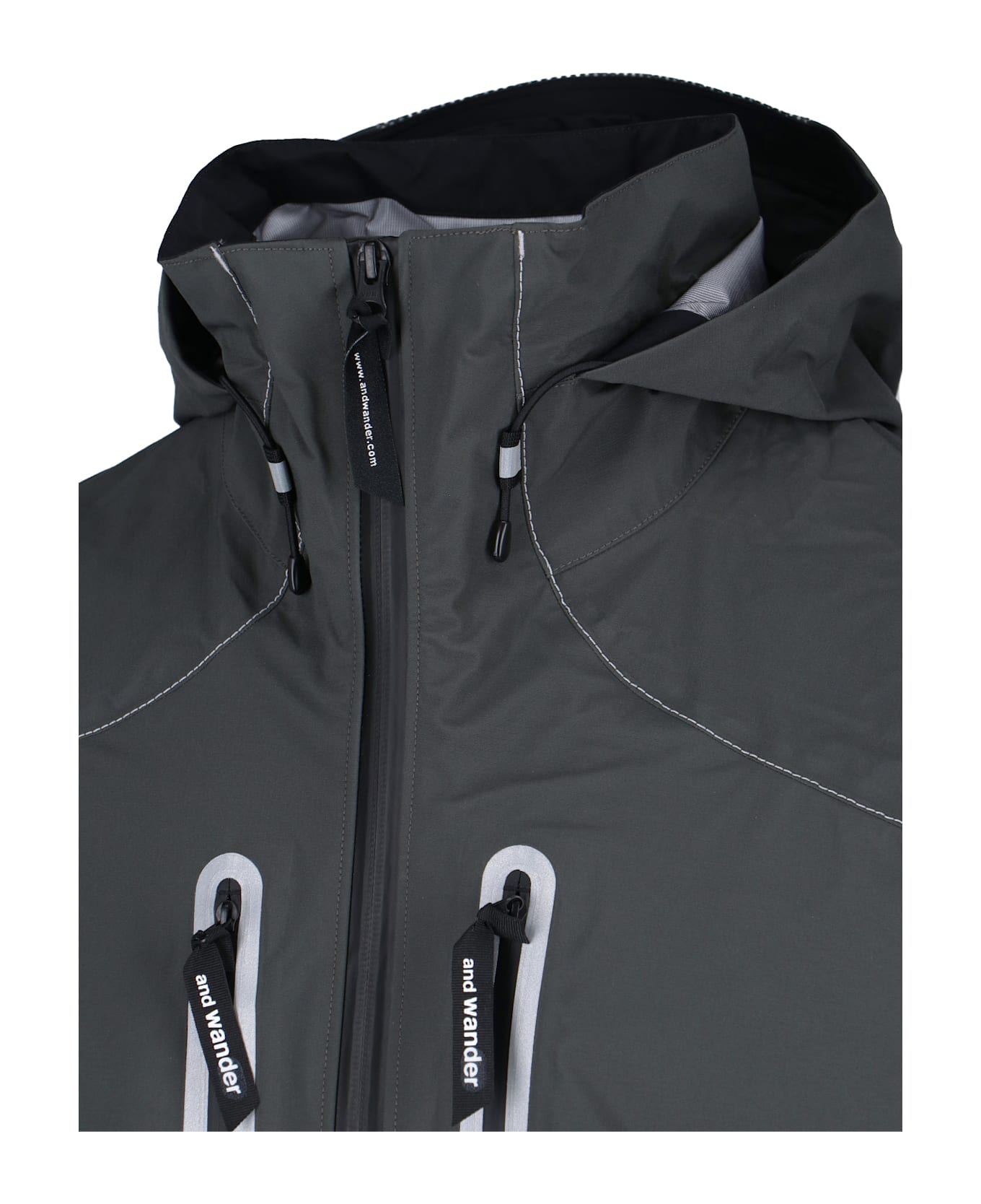 And Wander 
pertex Shield
 Waterproof Zip Jacket - Gray