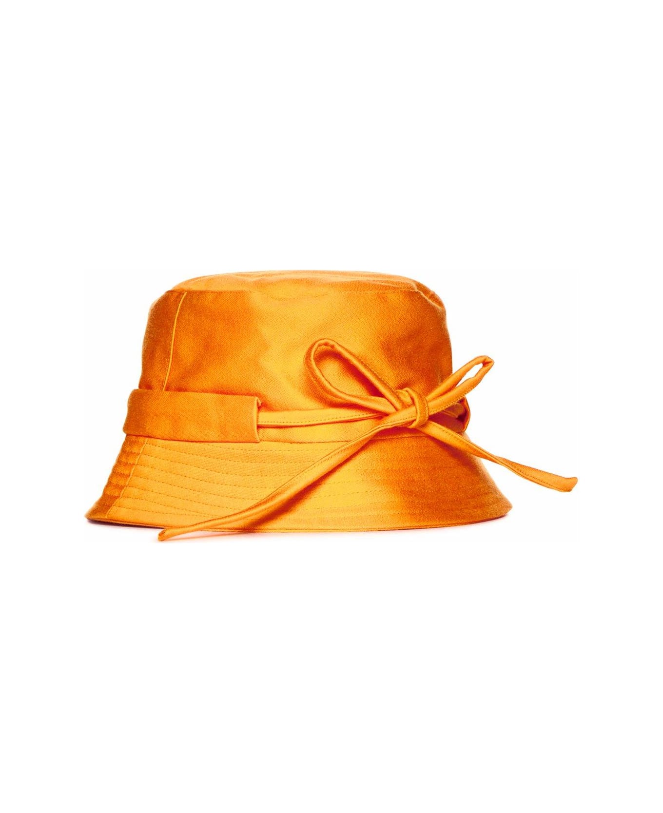 Jacquemus Le Bob Gadjo Knotted Bucket Hat - Dark orange