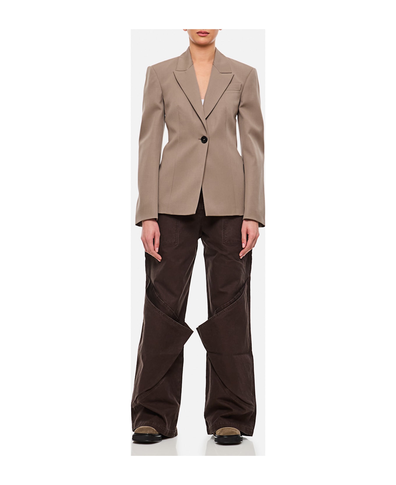 The Attico Long Trousers - Brown