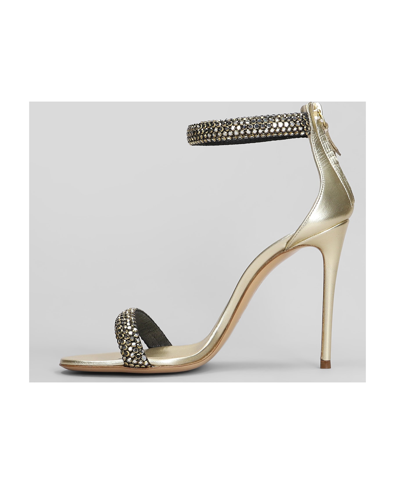 Casadei Julia Olimpo Sandals In Gold Leather - gold サンダル
