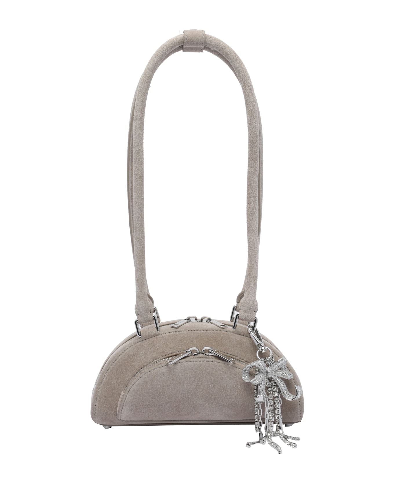 self-portrait Mini Suede Bow Charm Shoulder Bag | italist