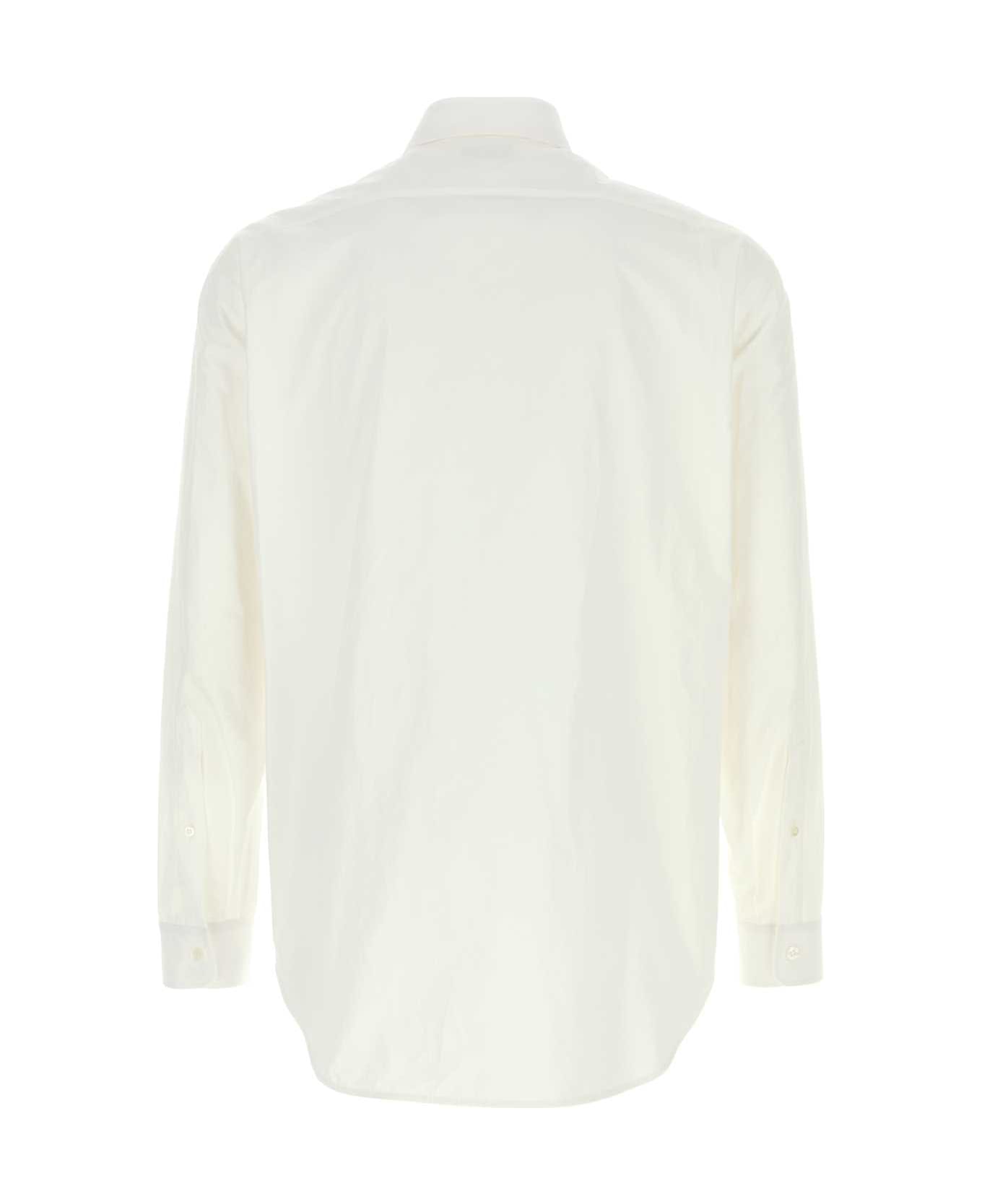 Balenciaga White Poplin Shirt - WHITE